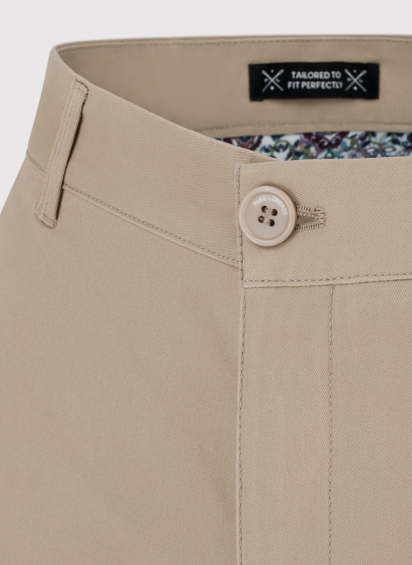 Gładkie spodnie męskie w kolorze beżowym - Pako Lorente