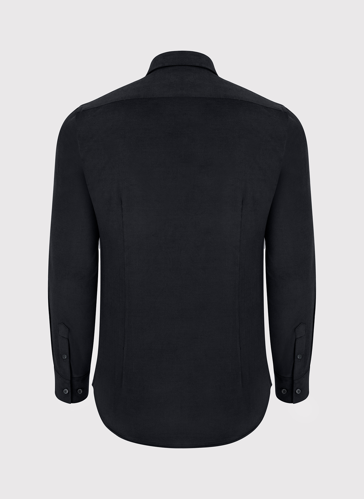 Sztruksowa koszula męska w kolorze czarnym - Pako Lorente