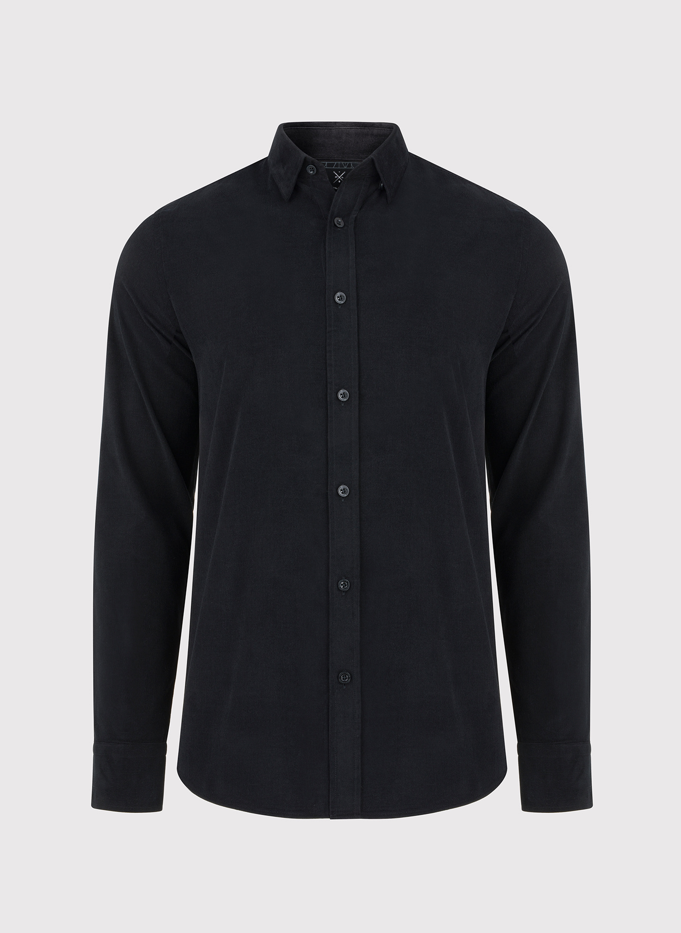 Sztruksowa koszula męska w kolorze czarnym - Pako Lorente