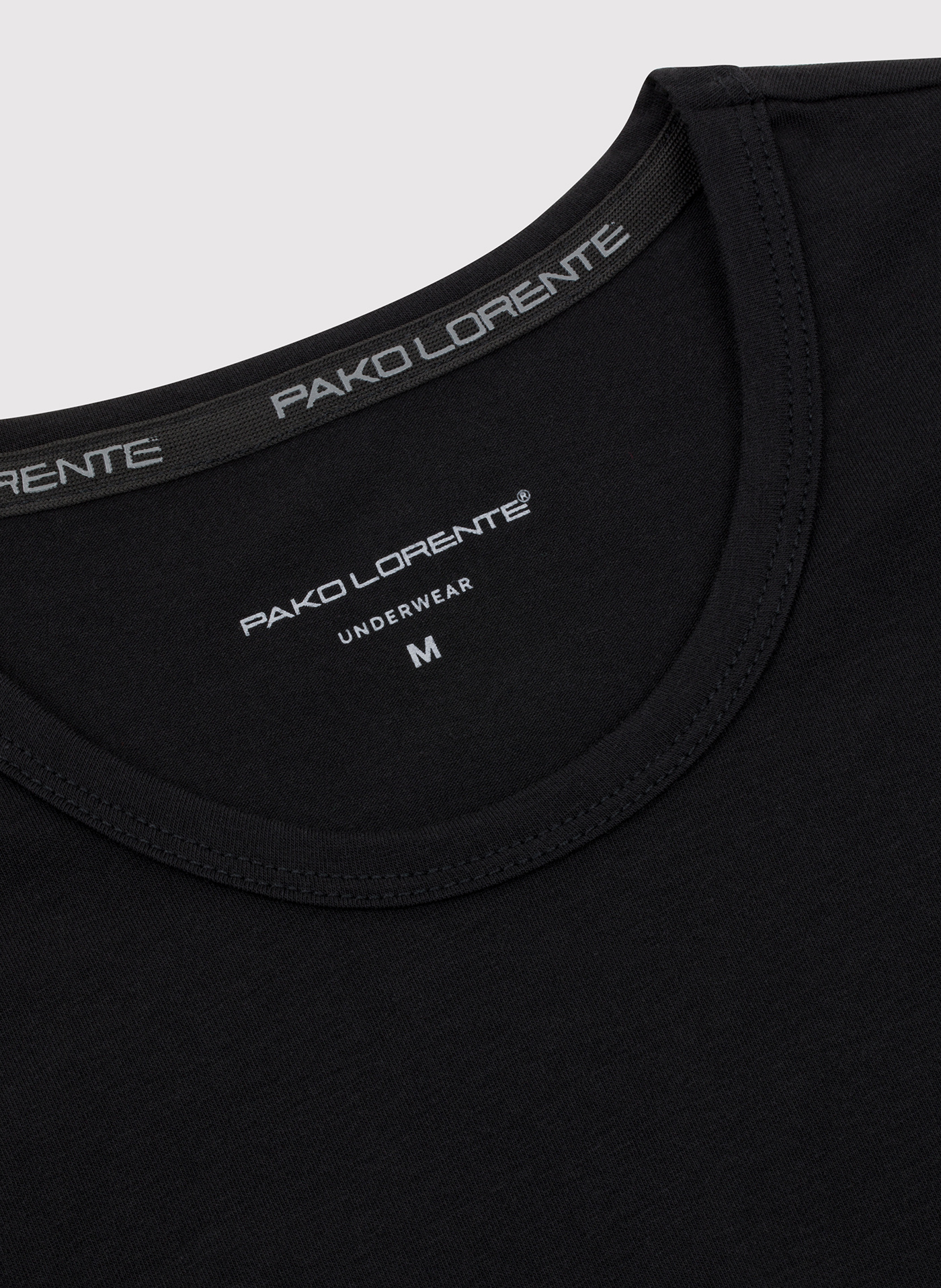 Męski t-shirt w czarnym kolorze  dwupak - Pako Lorente