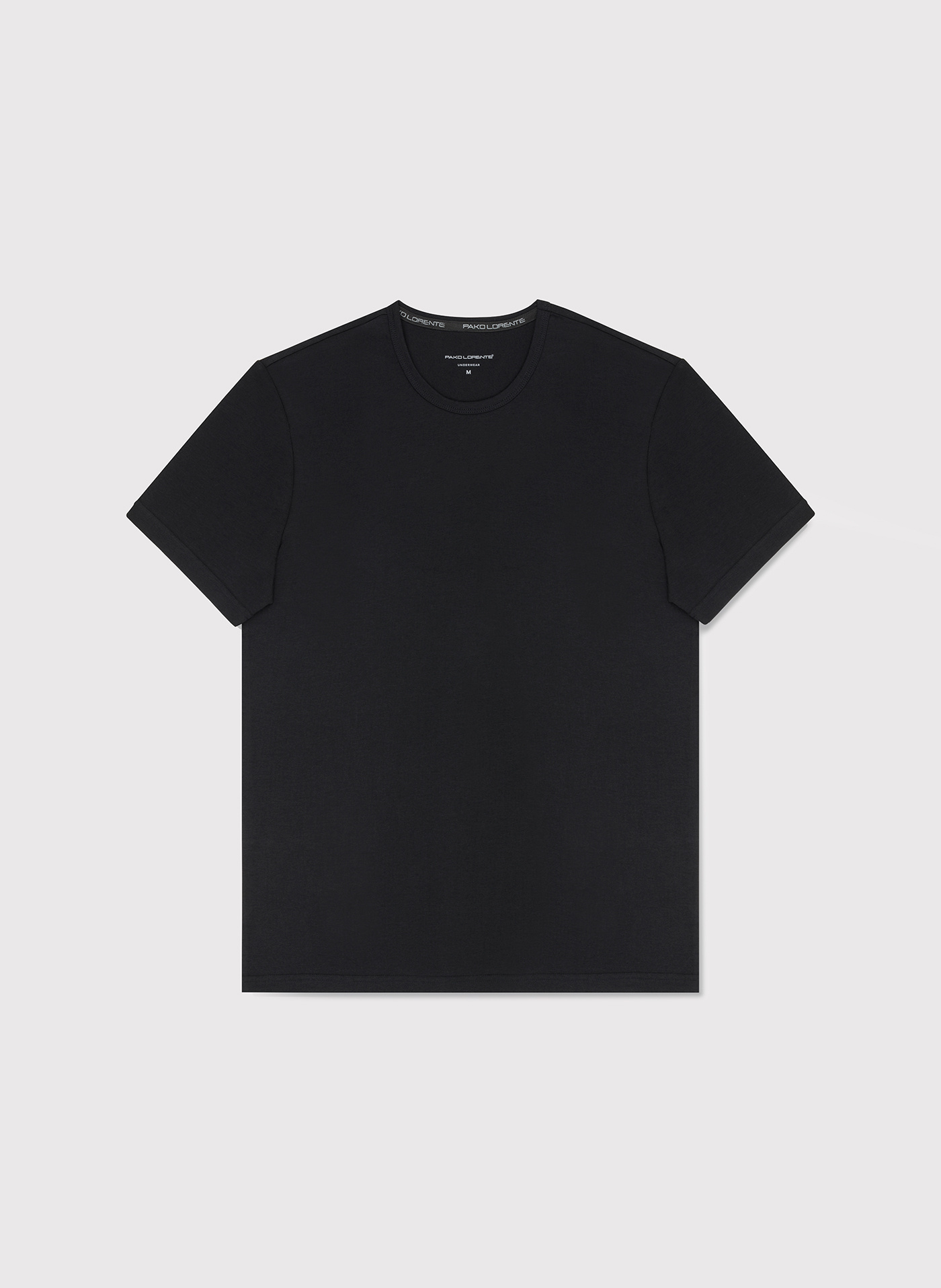 Męski t-shirt w czarnym kolorze  dwupak - Pako Lorente