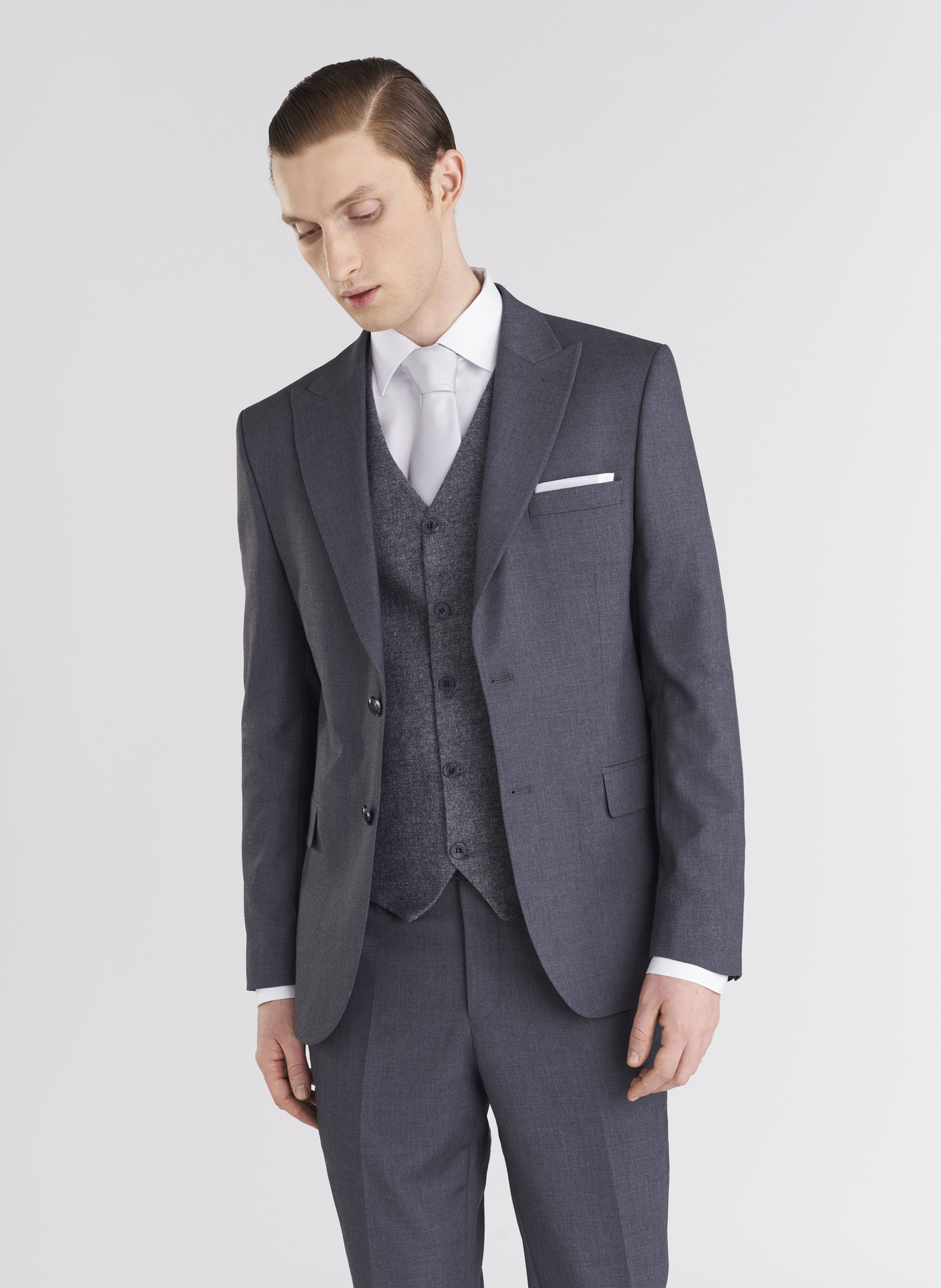 Szara jednorzędowa marynarka męska - Pako Lorente