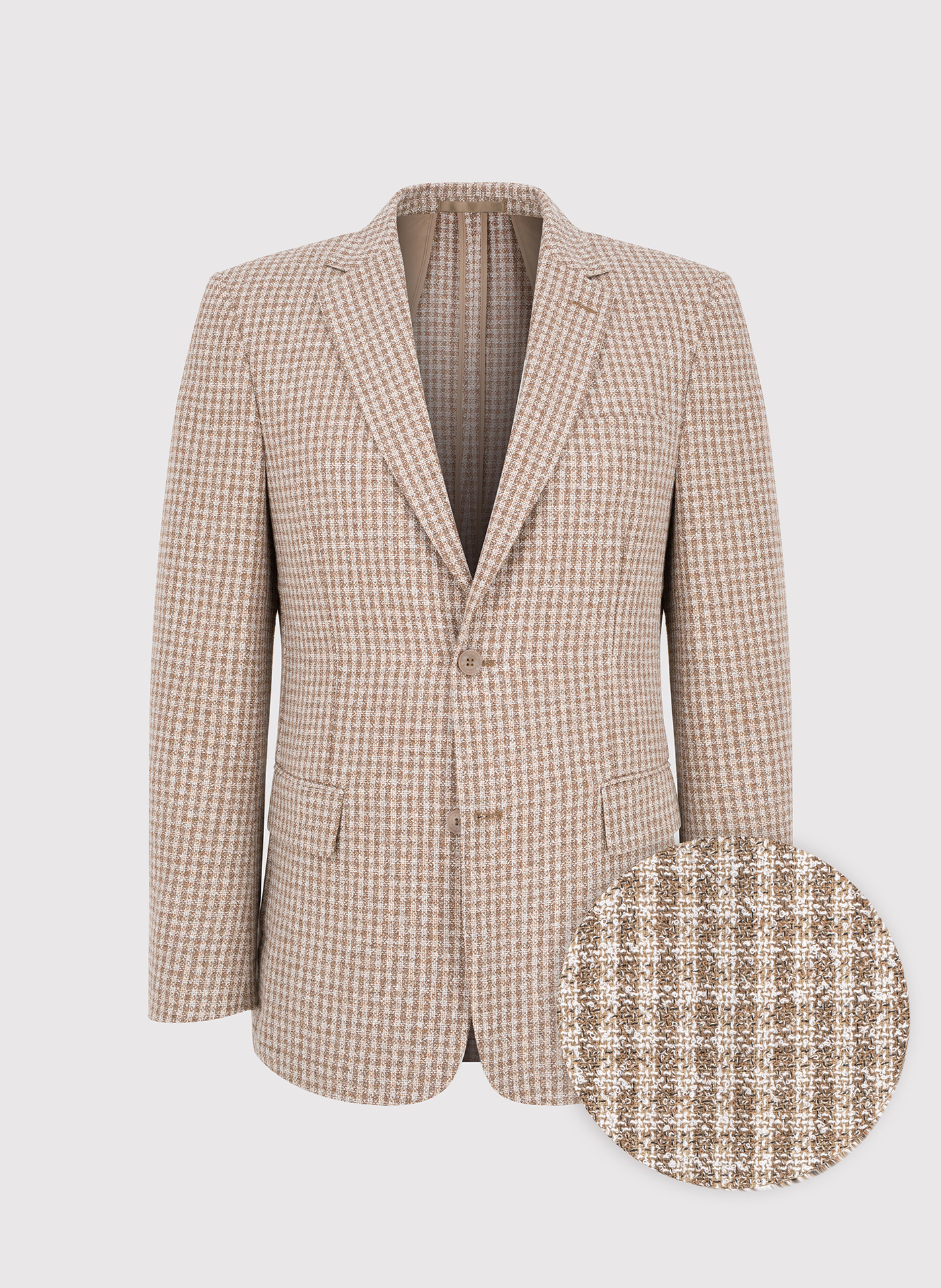 Beżowa marynarka w pepitkę - Pako Lorente