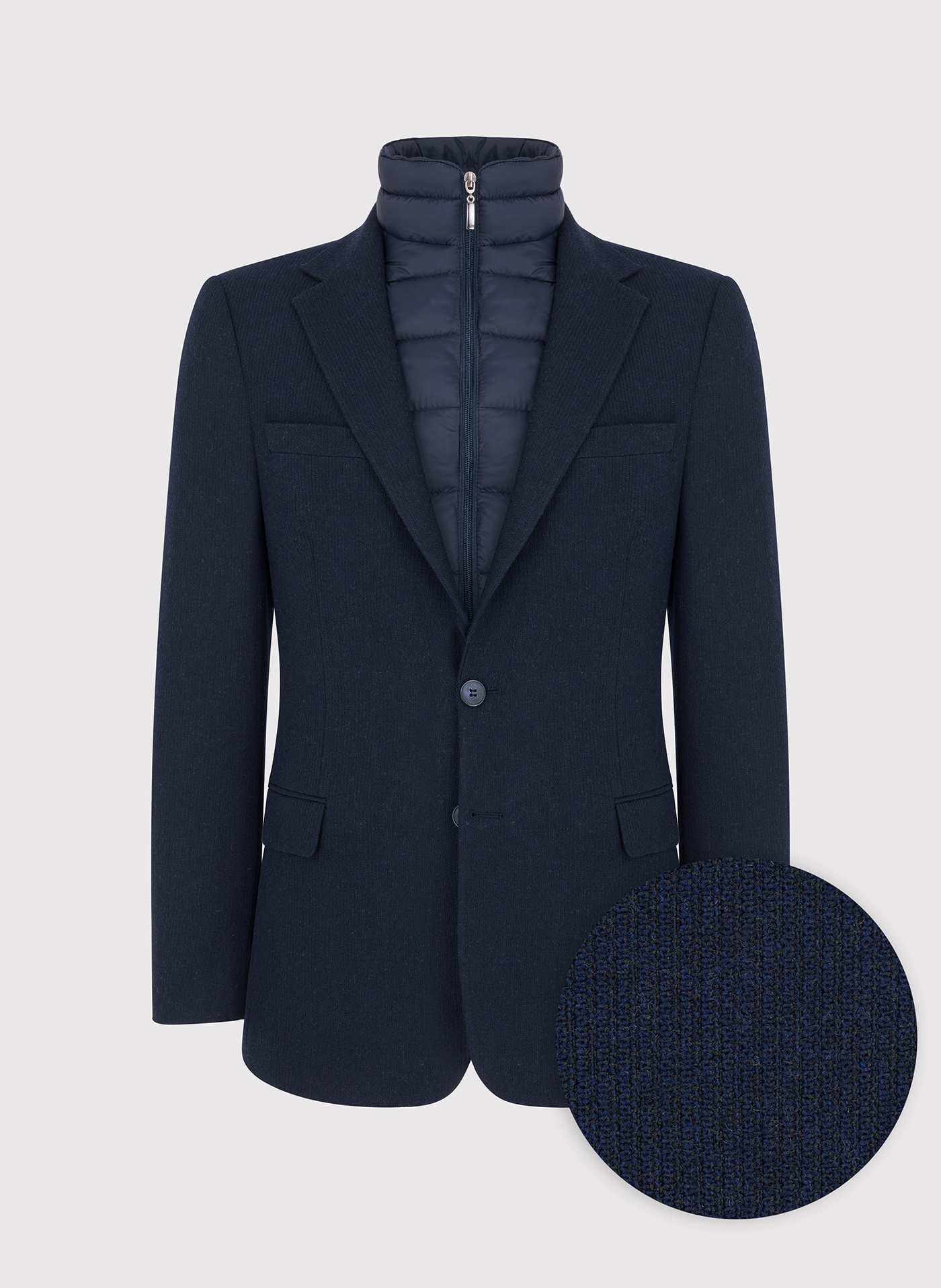 Granatowa marynarka męska z odpinaną podpinką - Pako Lorente