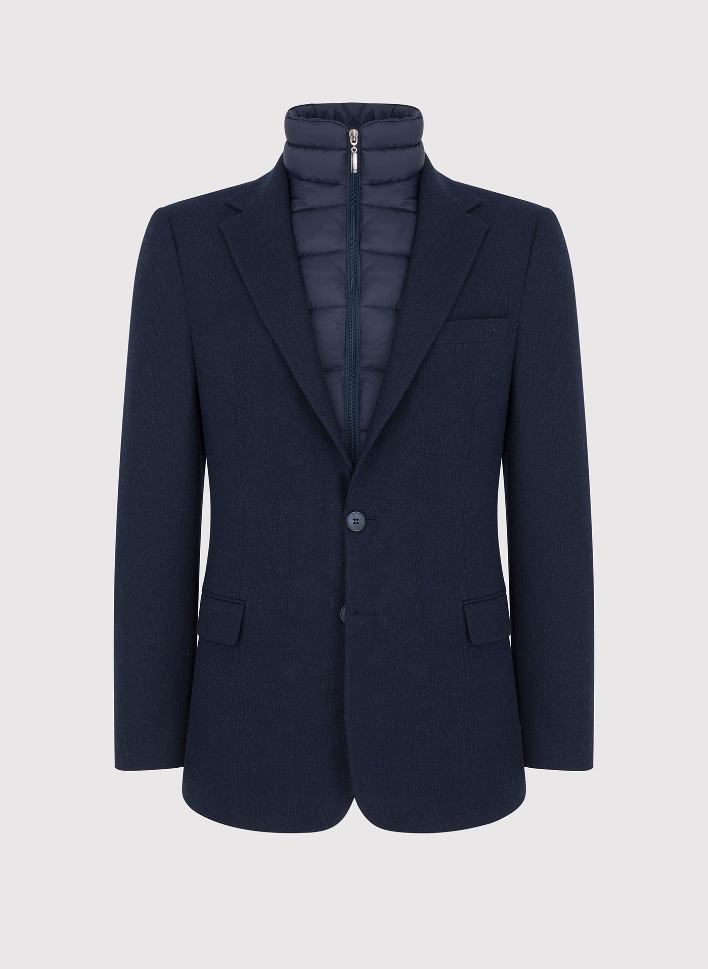 Granatowa marynarka męska z odpinaną podpinką - Pako Lorente