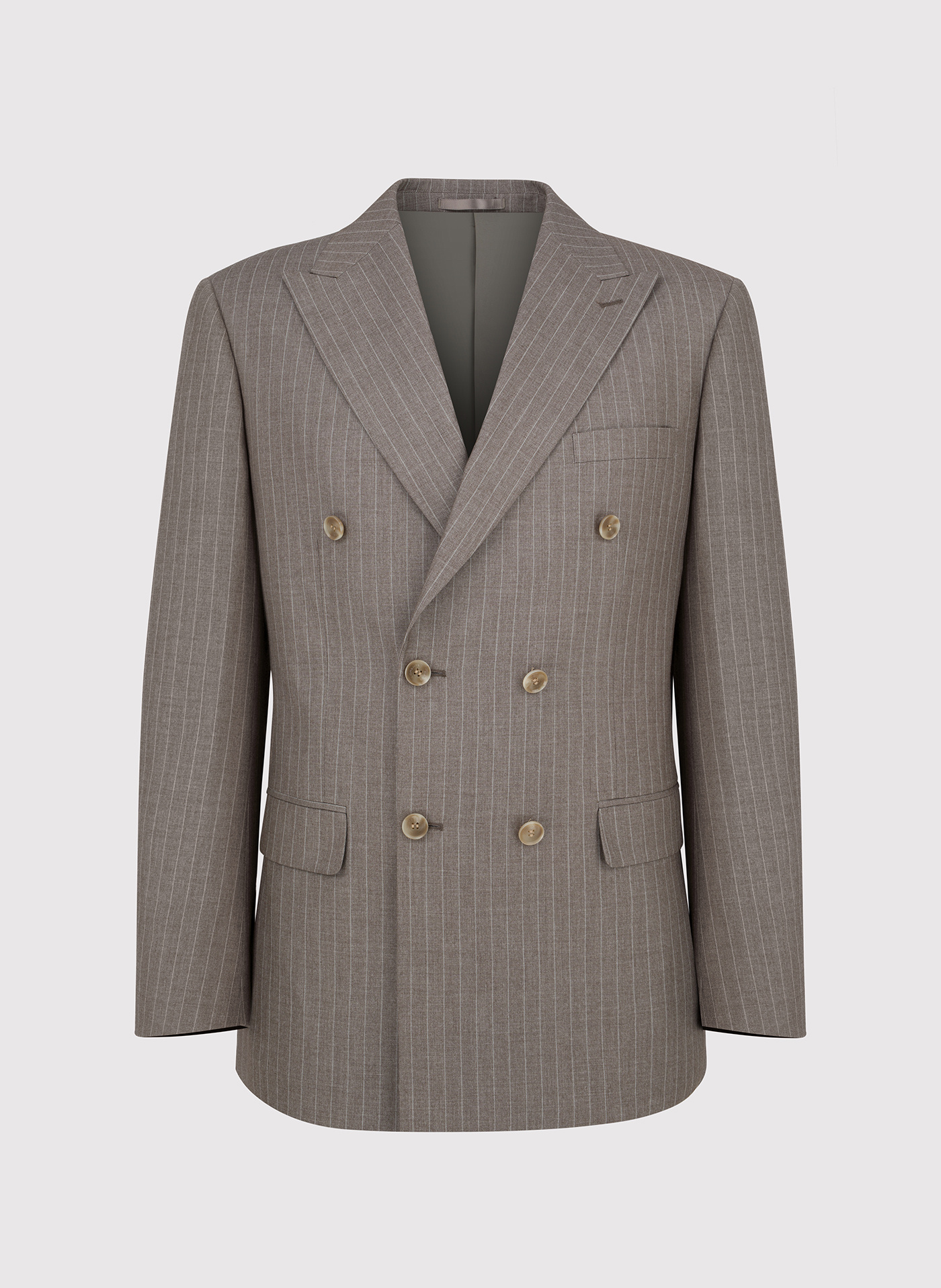 Beżowa marynarka garniturowa w prążki - Pako Lorente