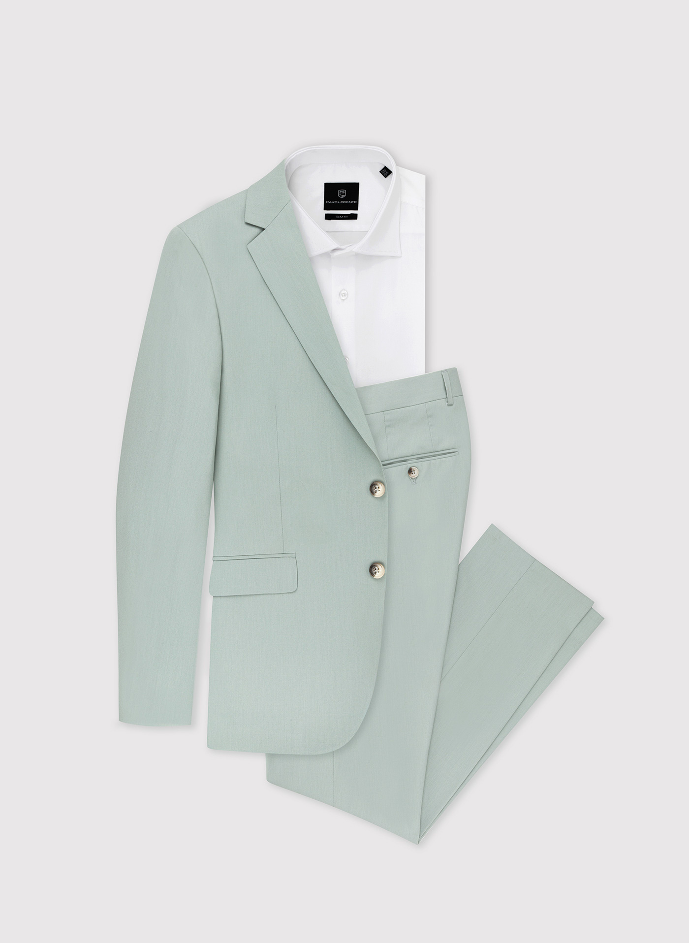 Spodnie garniturowe w kolorze pistacjowym P22SF-6G-018-M-S - Pako Lorente