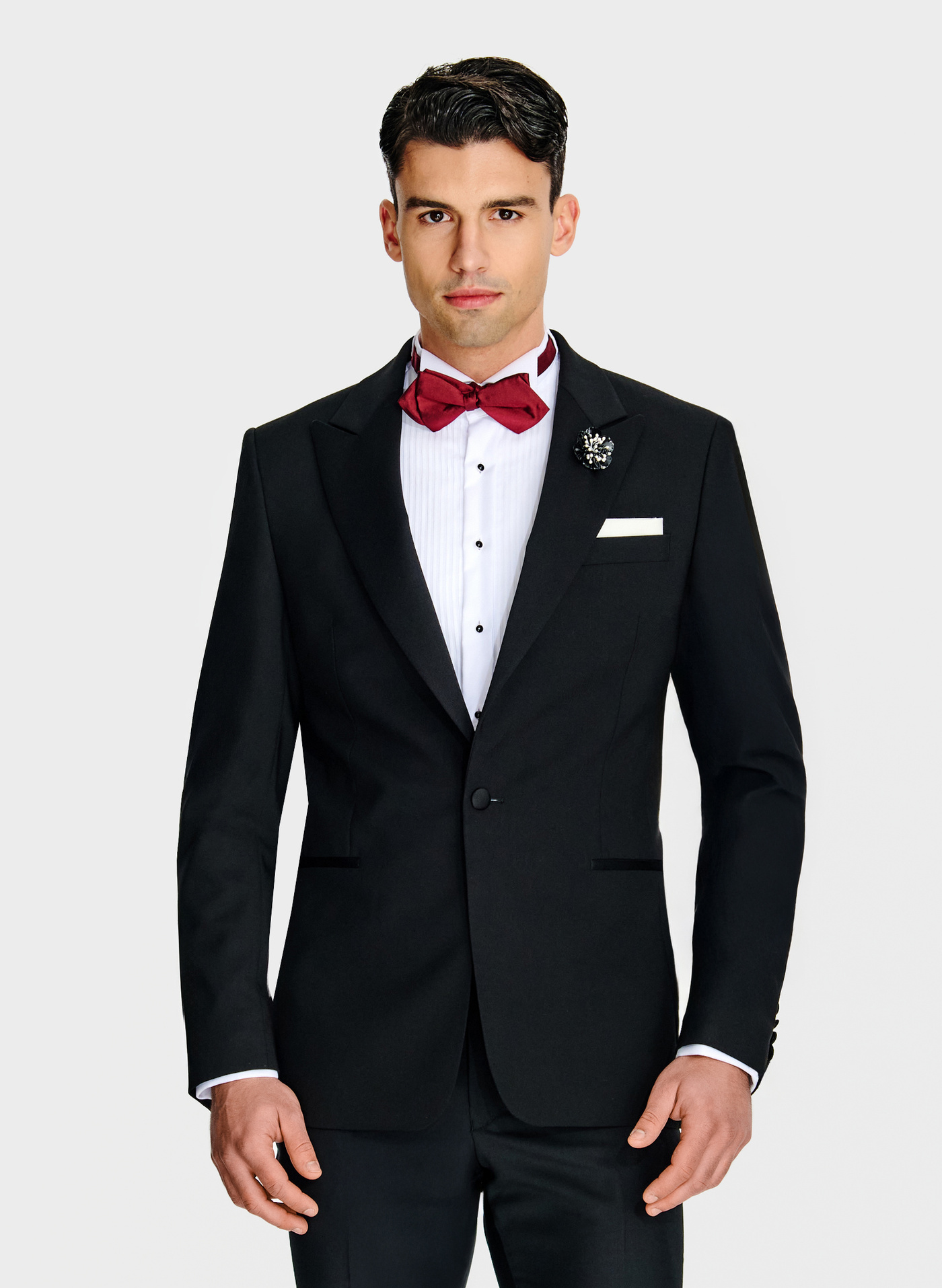 PAKO LORENTE - Wełniana jednorzędowa marynarka smokingowa - Pako Lorente