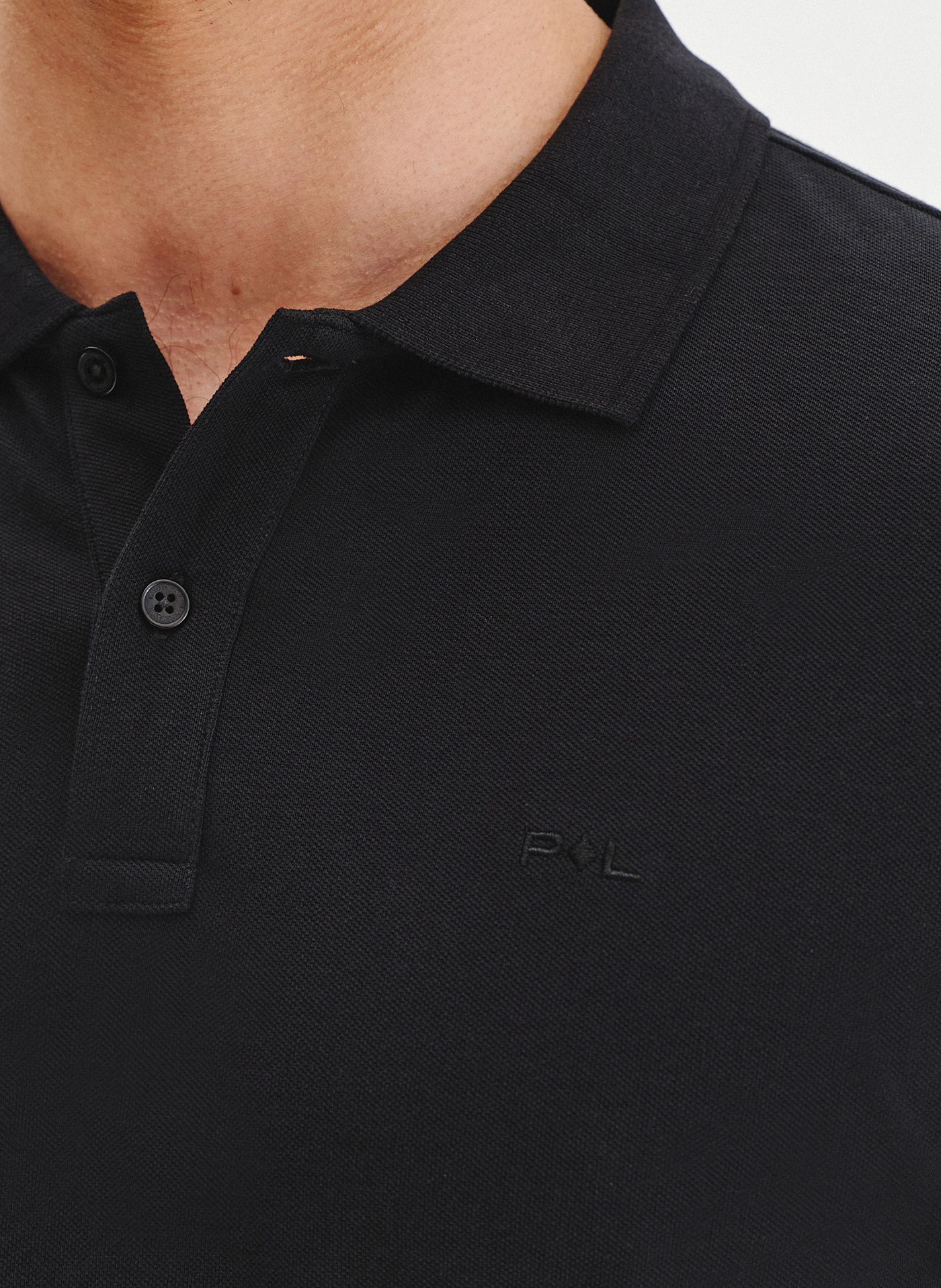 PAKO LORENTE - Czarny gładki t-shirt polo - Pako Lorente