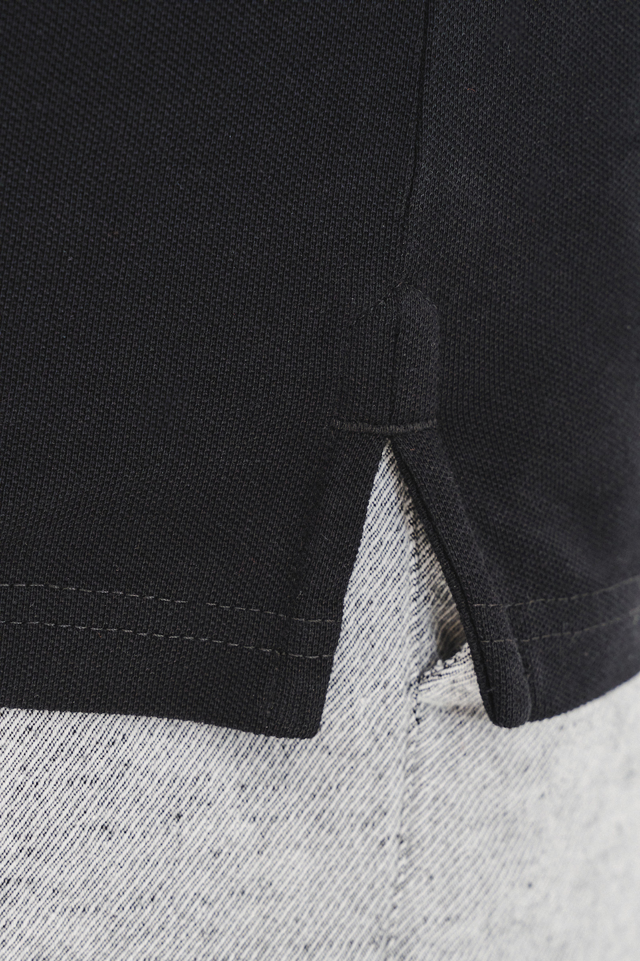 PAKO LORENTE - Czarny gładki t-shirt polo - Pako Lorente