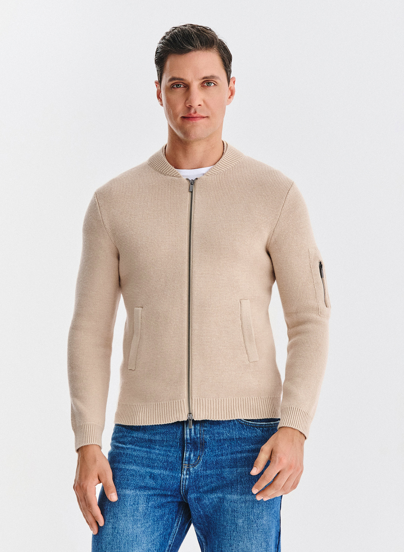 PAKO LORENTE - Rozpinany kardigan w kolorze beżowym - Pako Lorente