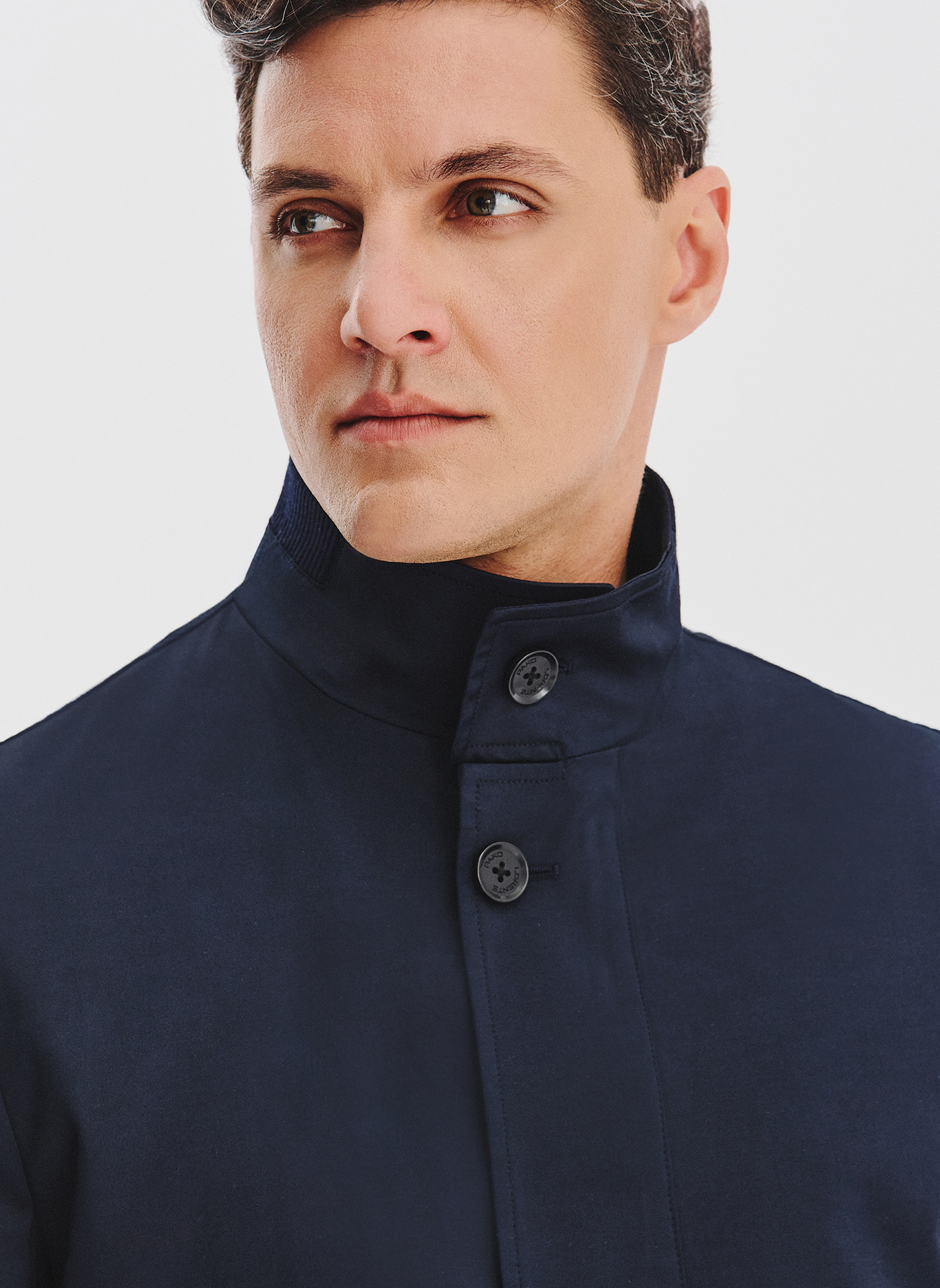 Granatowy płaszcz jesienny - Pako Lorente