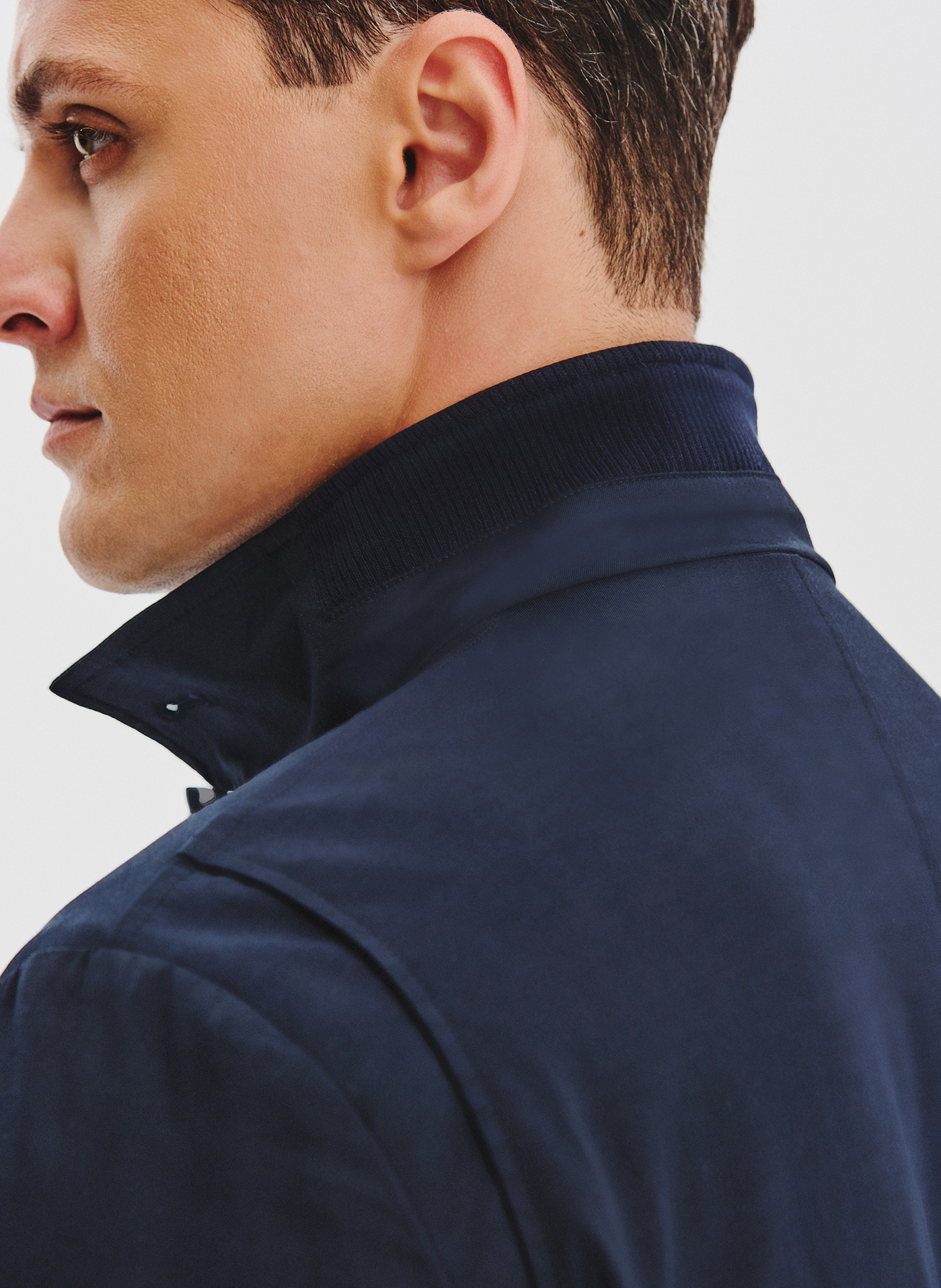 Granatowy płaszcz jesienny - Pako Lorente