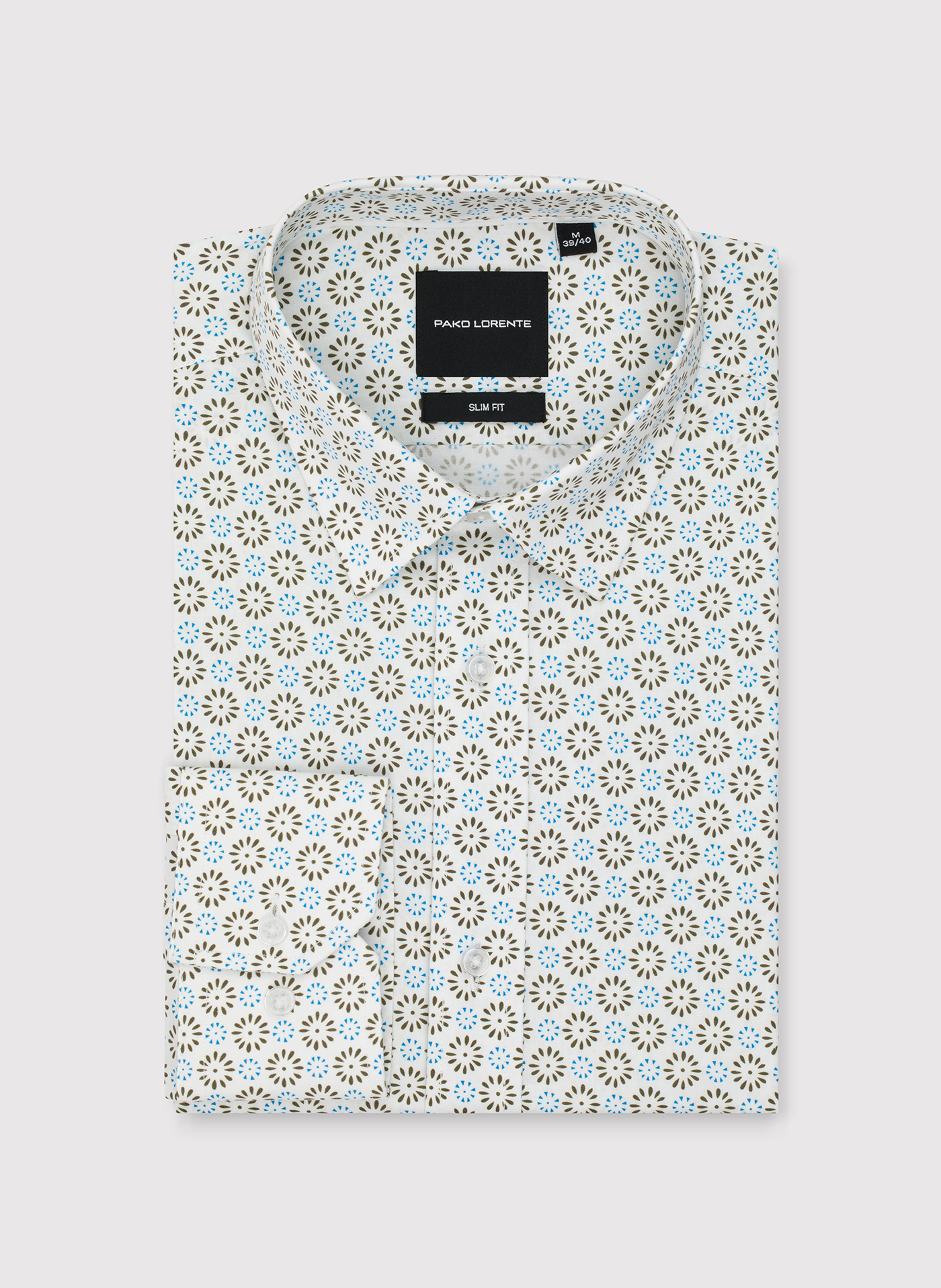 PAKO LORENTE - Biała koszula mikrowzór - Pako Lorente