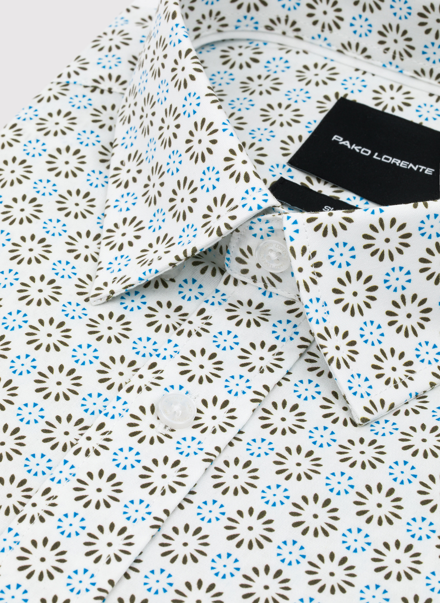 PAKO LORENTE - Biała koszula mikrowzór - Pako Lorente