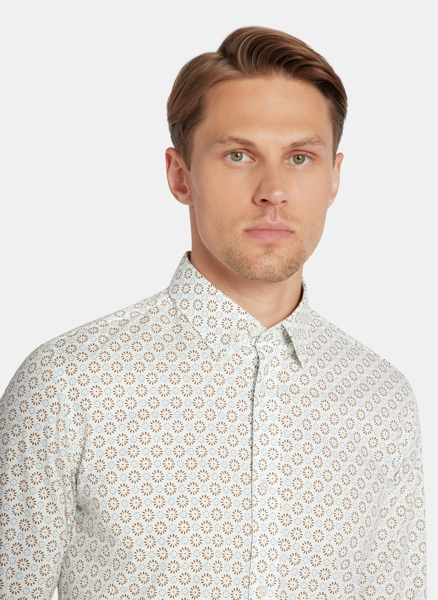 PAKO LORENTE - Biała koszula mikrowzór - Pako Lorente