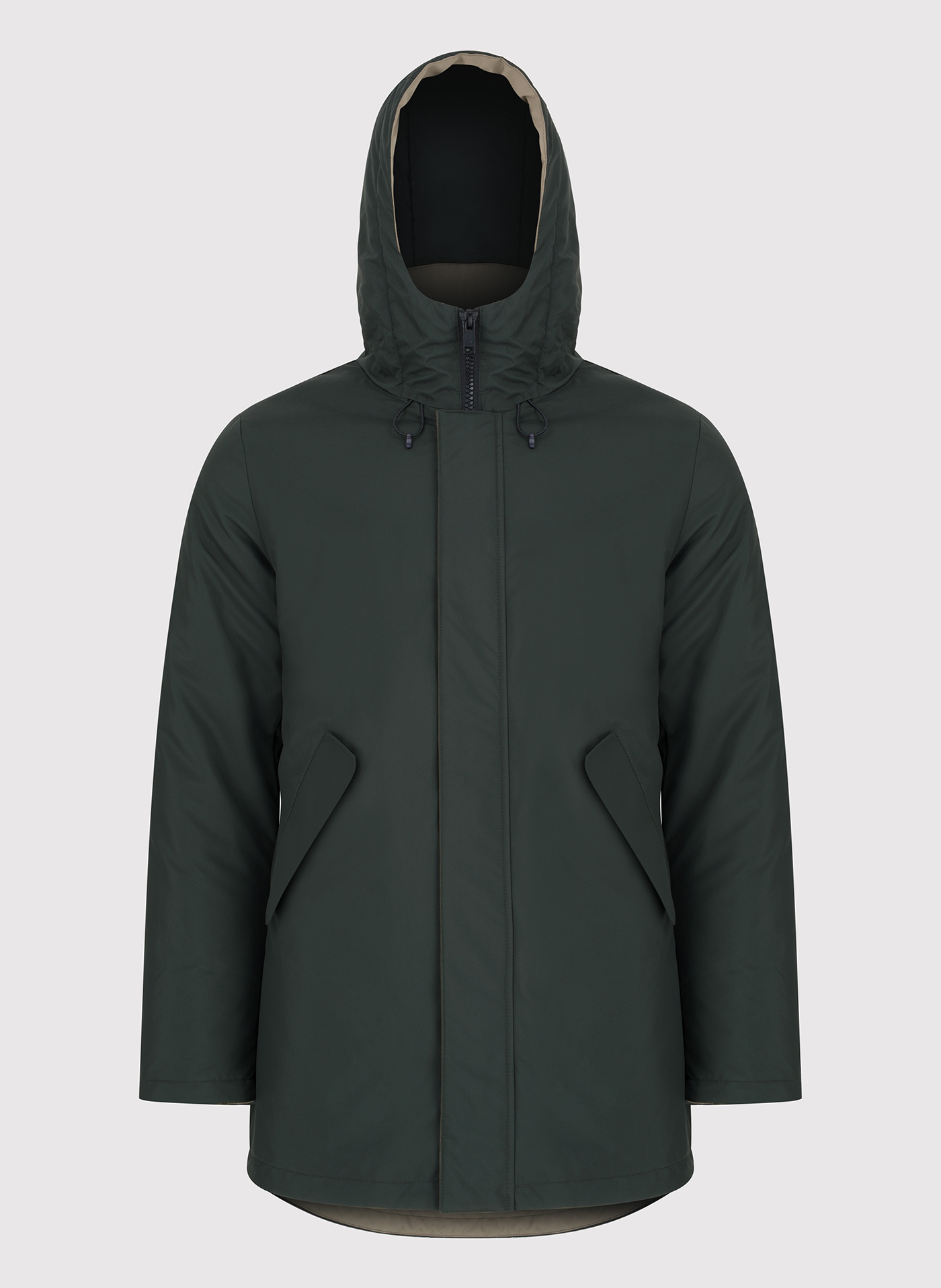 Zielona kurtka męska z kapturem - Pako Lorente