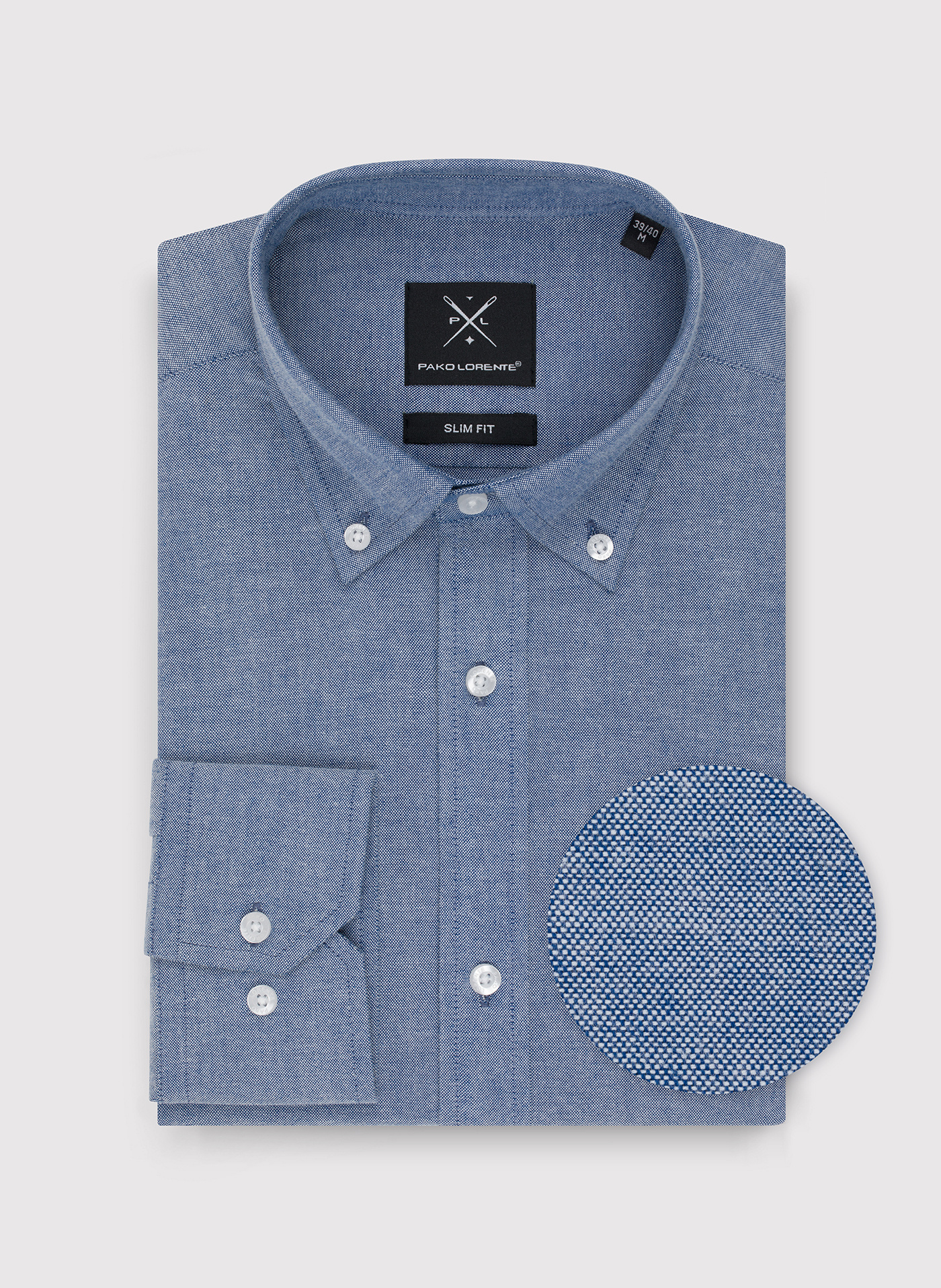 Koszula męska z kołnierzem na guziki - Pako Lorente