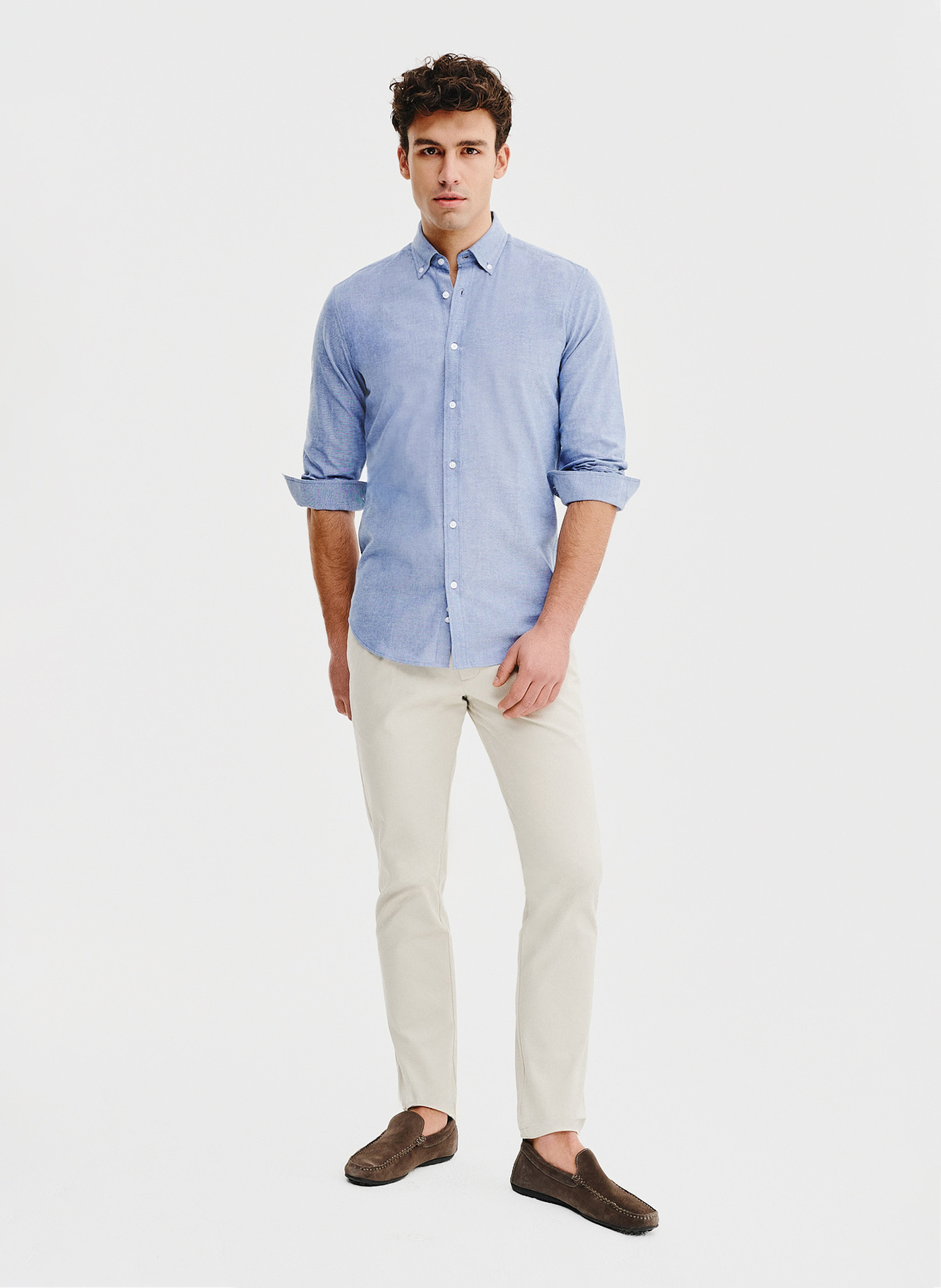 Koszula męska z kołnierzem na guziki - Pako Lorente