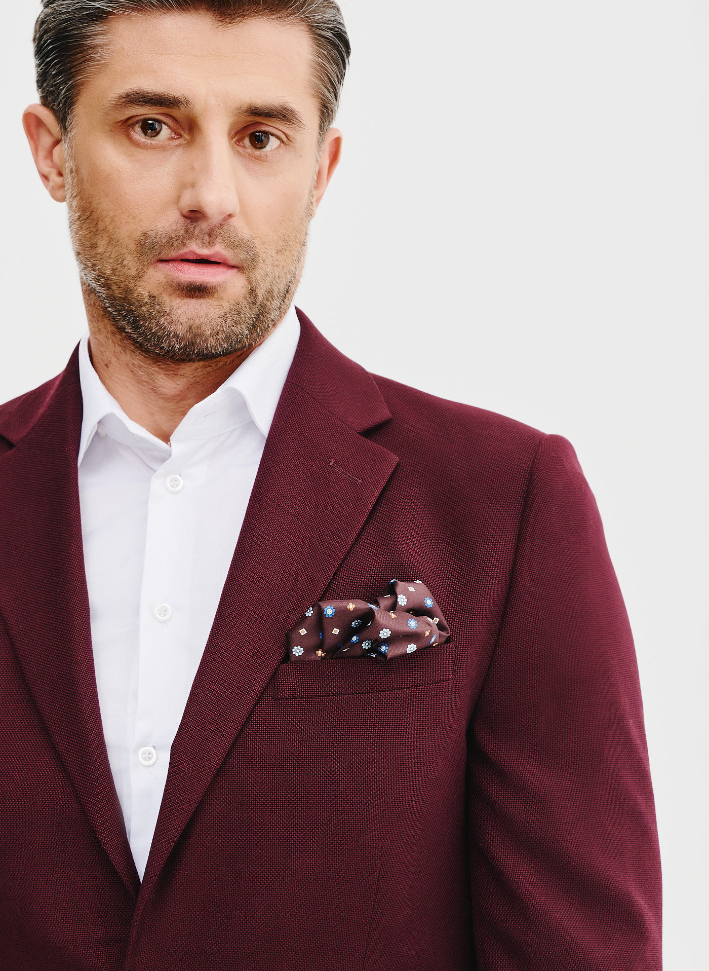 Marynarka garniturowa w kolorze bordowym - Pako Lorente