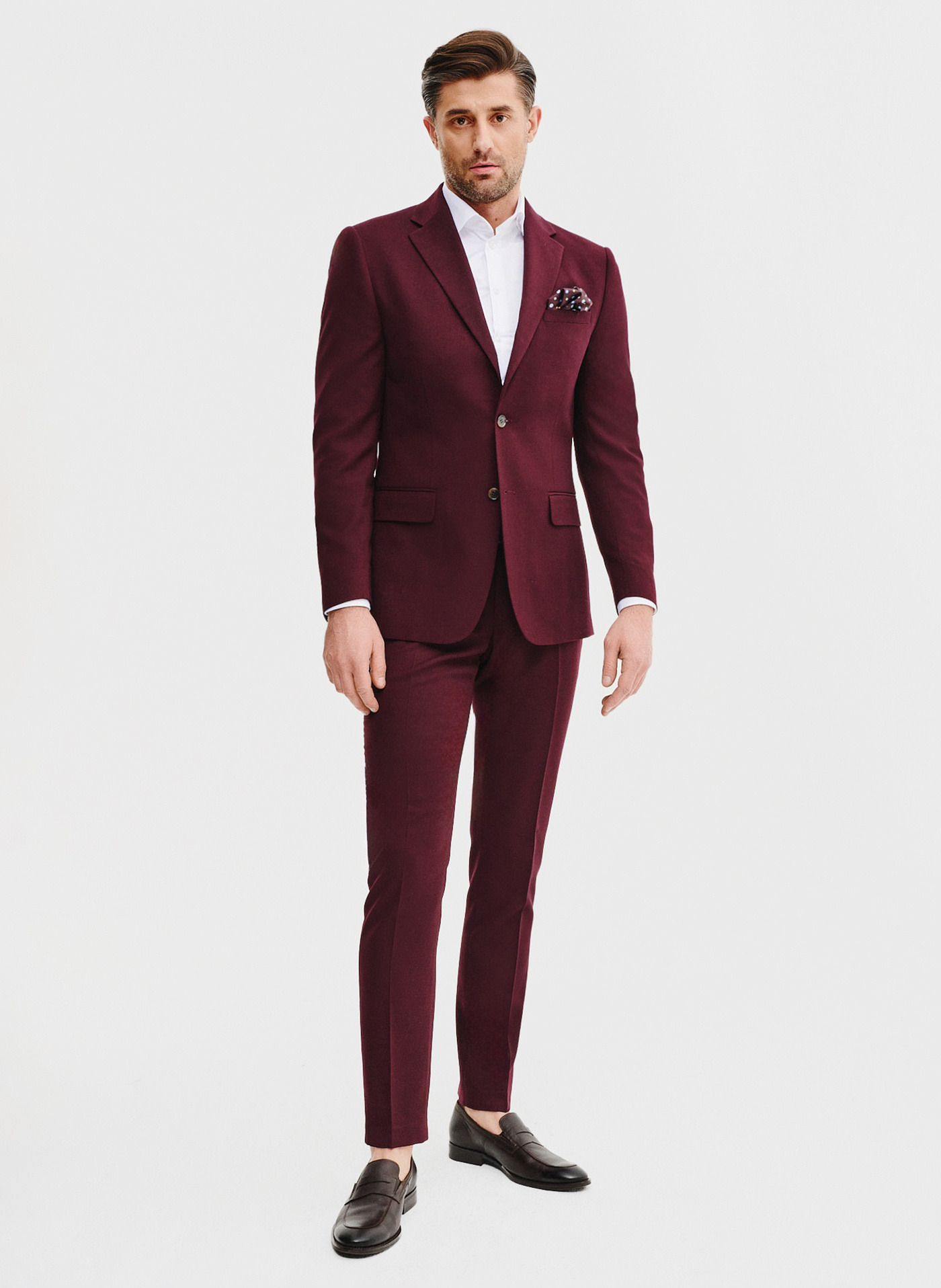 Marynarka garniturowa w kolorze bordowym - Pako Lorente