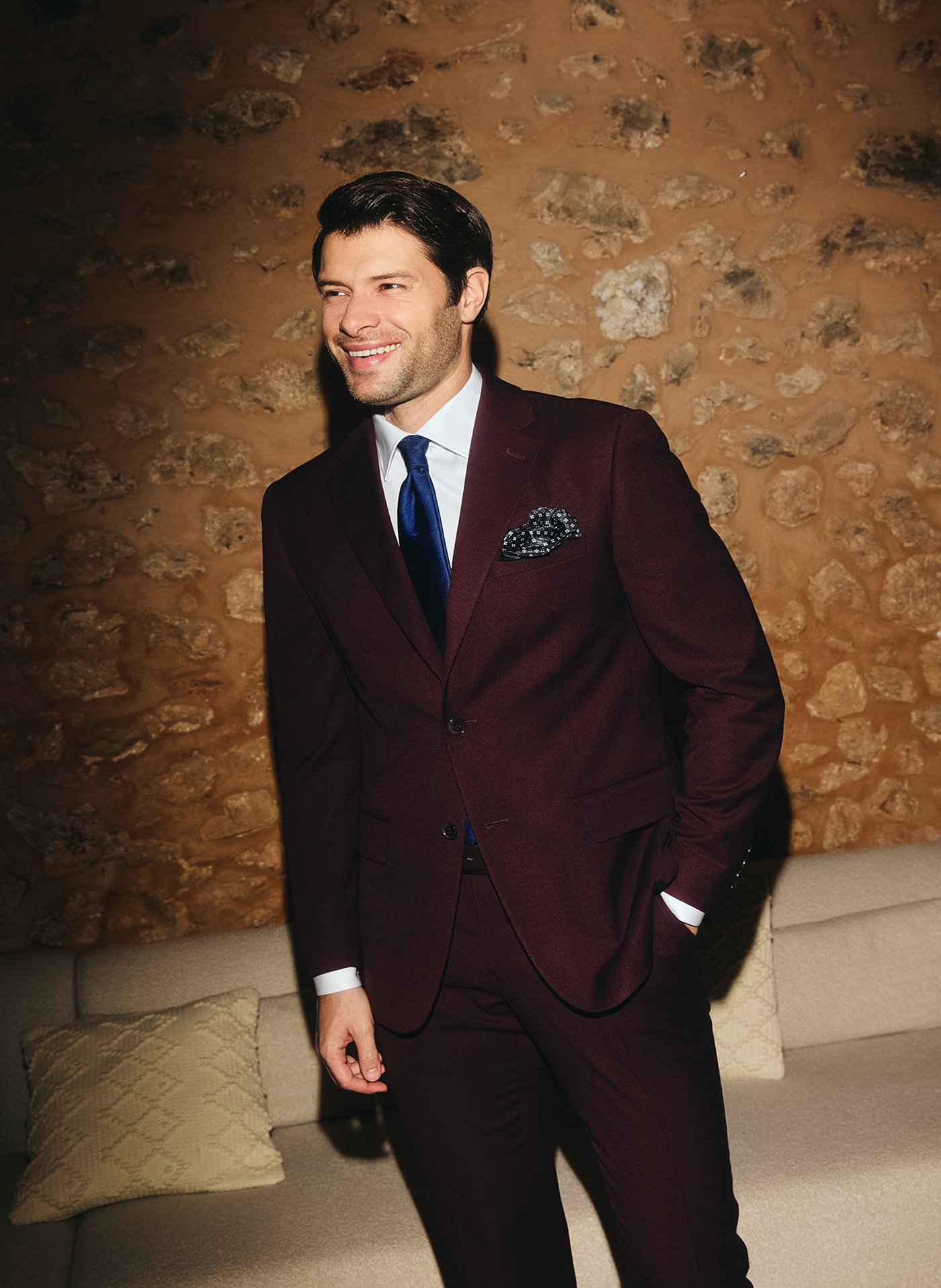 PAKO LORENTE - Bordowa marynarka garniturowa - Pako Lorente