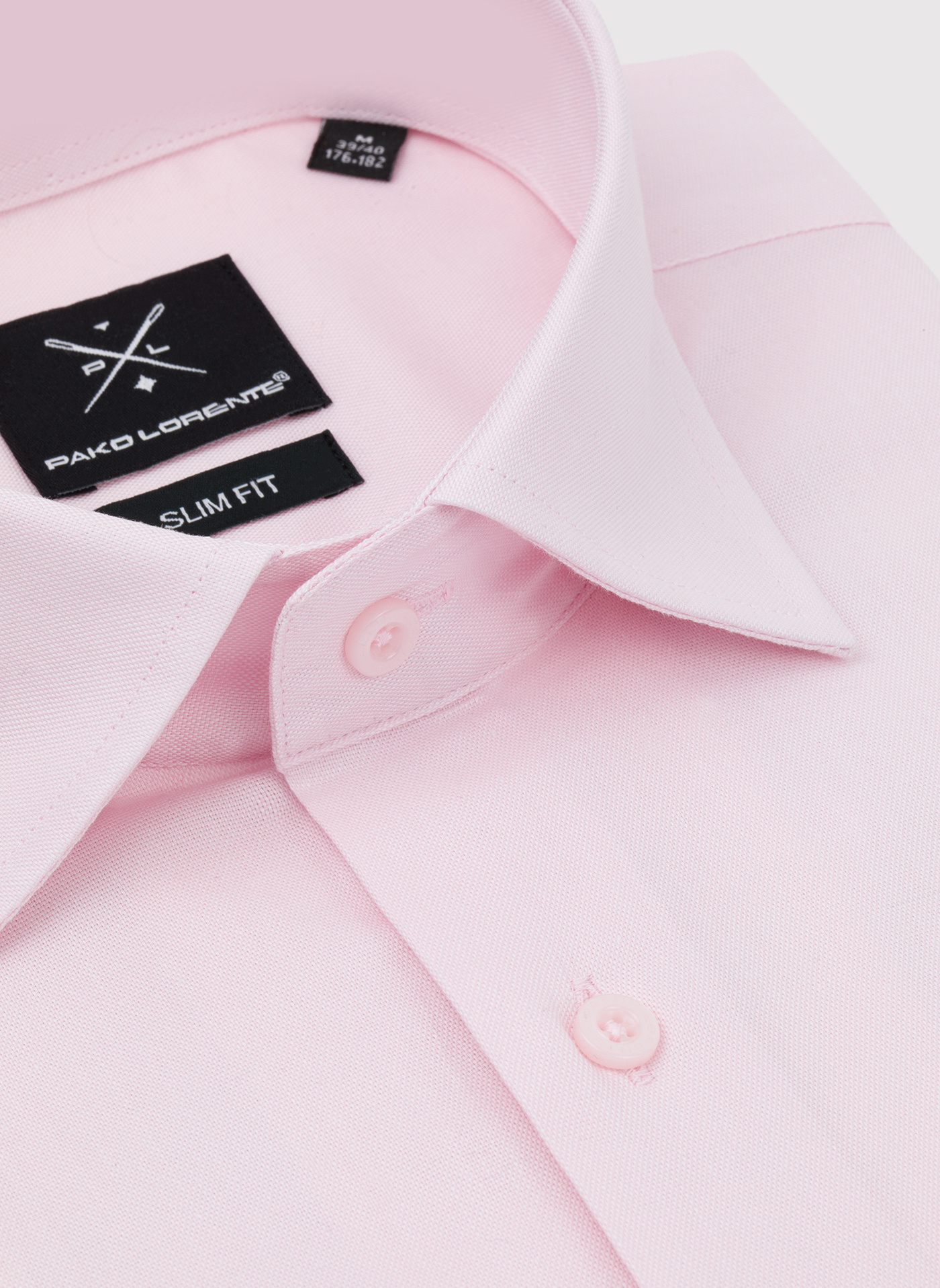 Koszula męska z długim rękawem w kolorze różowym - Pako Lorente