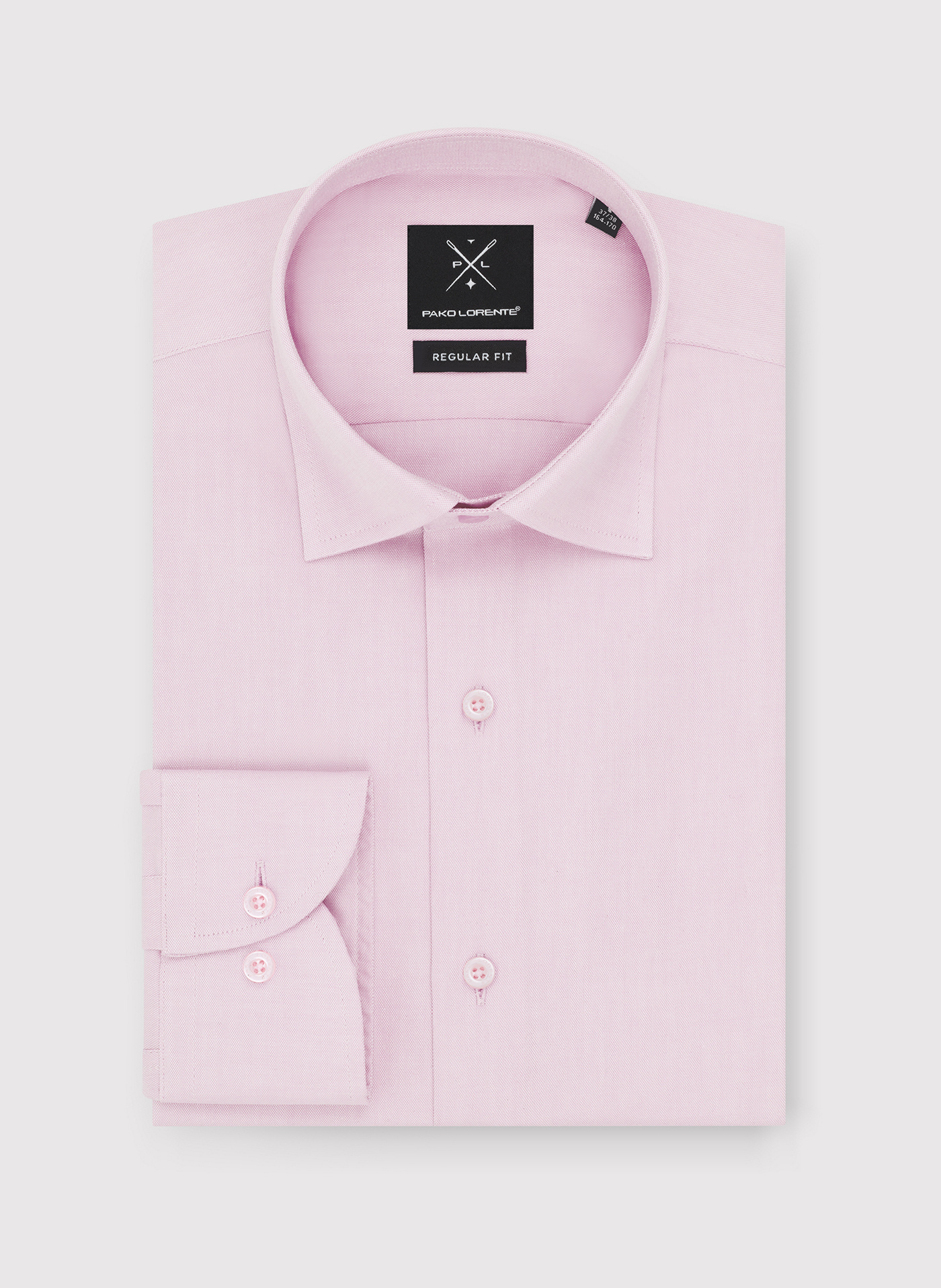 Koszula męska z długim rękawem w kolorze różowym - Pako Lorente