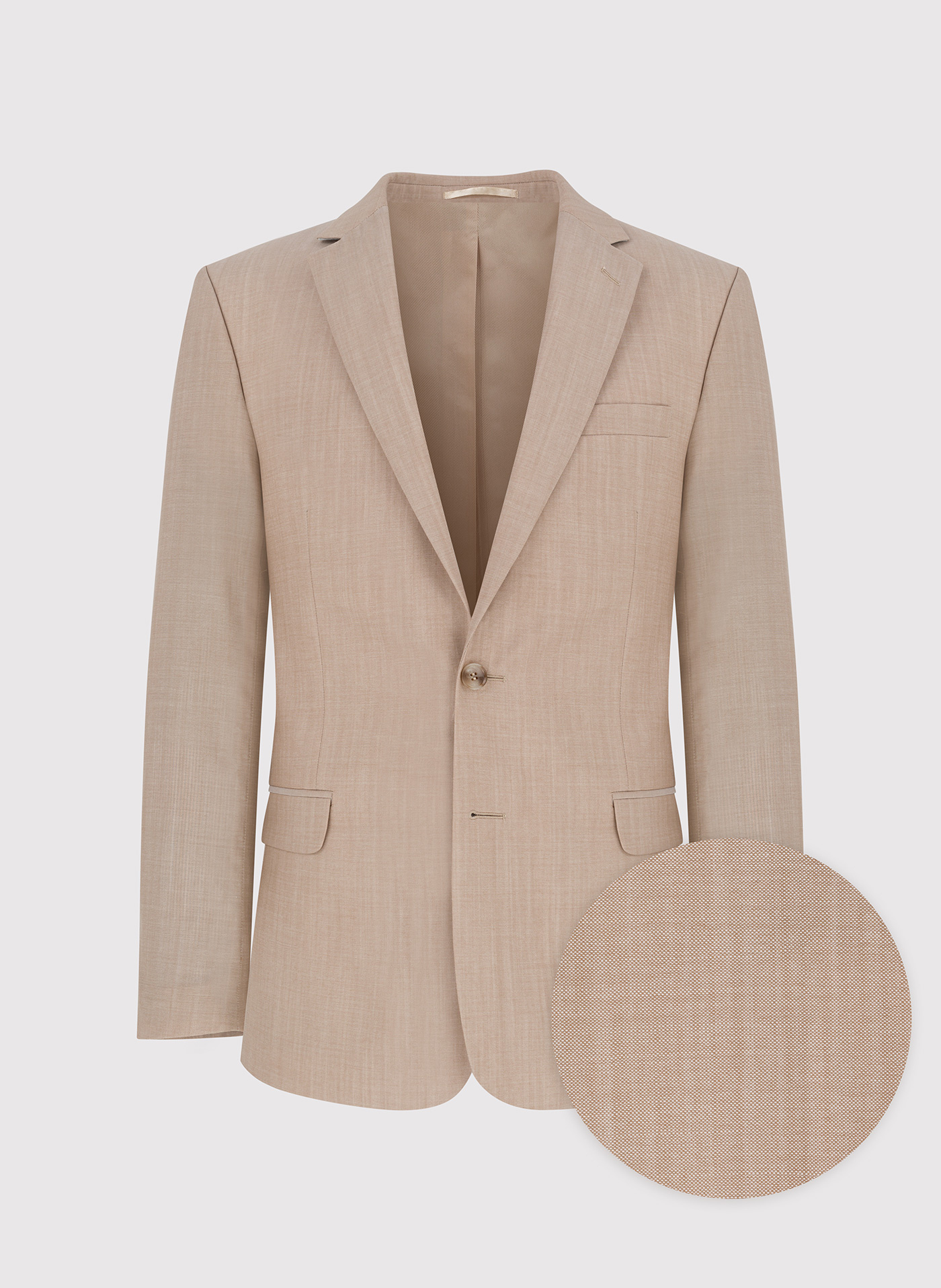 Beżowa wełniana marynarka męska - Pako Lorente