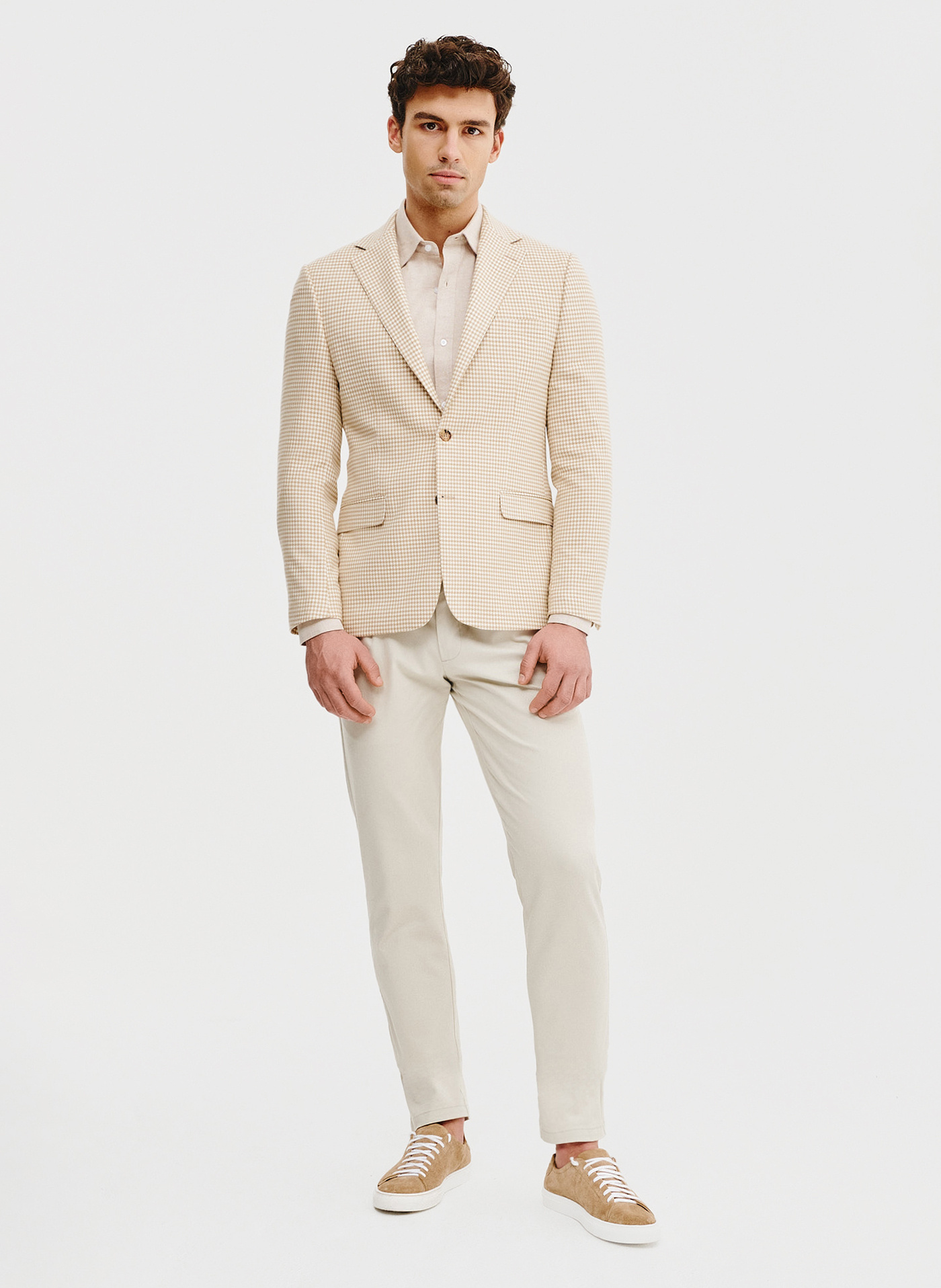 PAKO LORENTE - Jasna marynarka męska w pepitkę - Pako Lorente