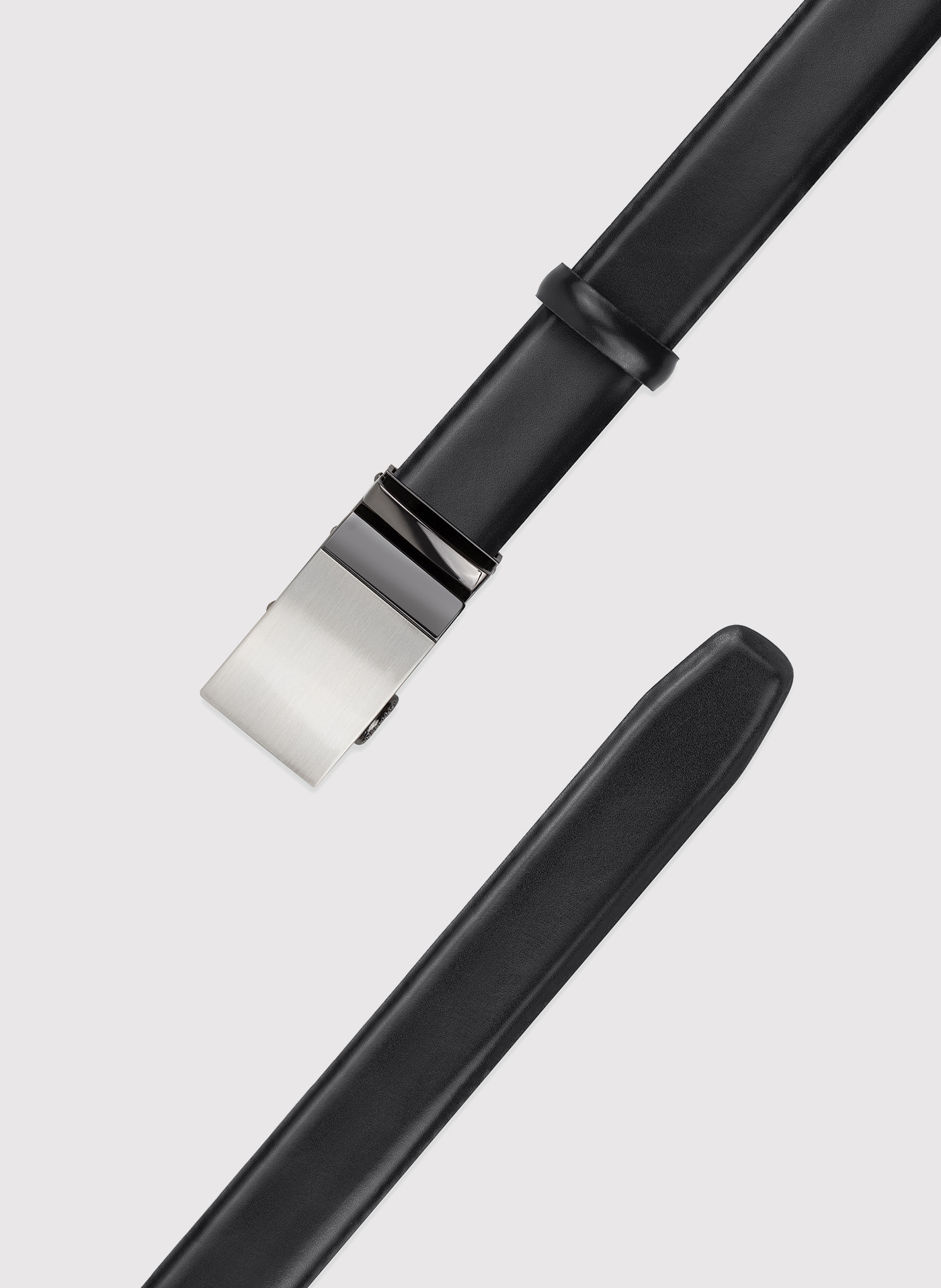 PAKO LORENTE - Czarny pasek męski z automatyczną klamrą - Pako Lorente