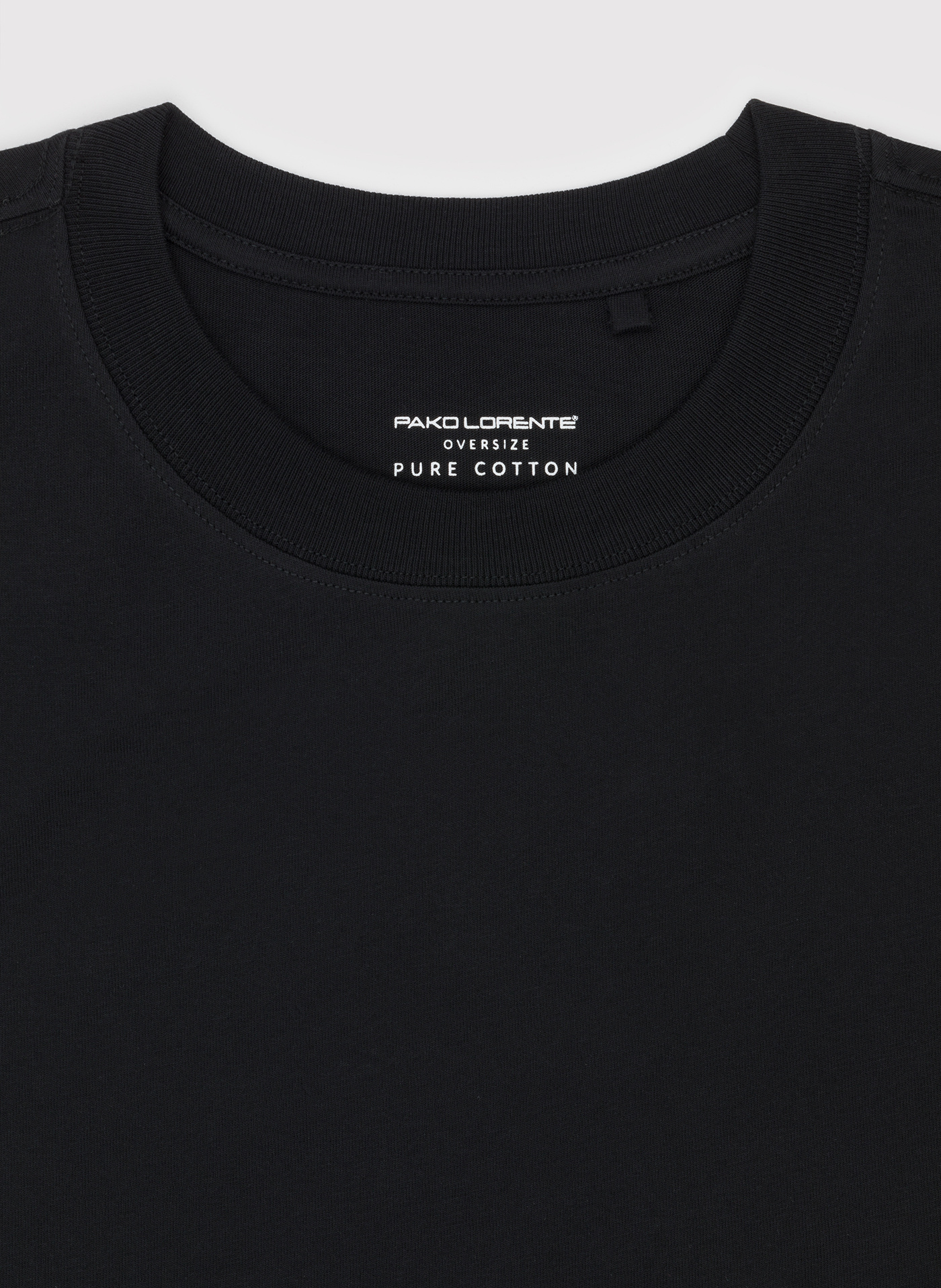 Czarny męski t-shirt basic - Pako Lorente