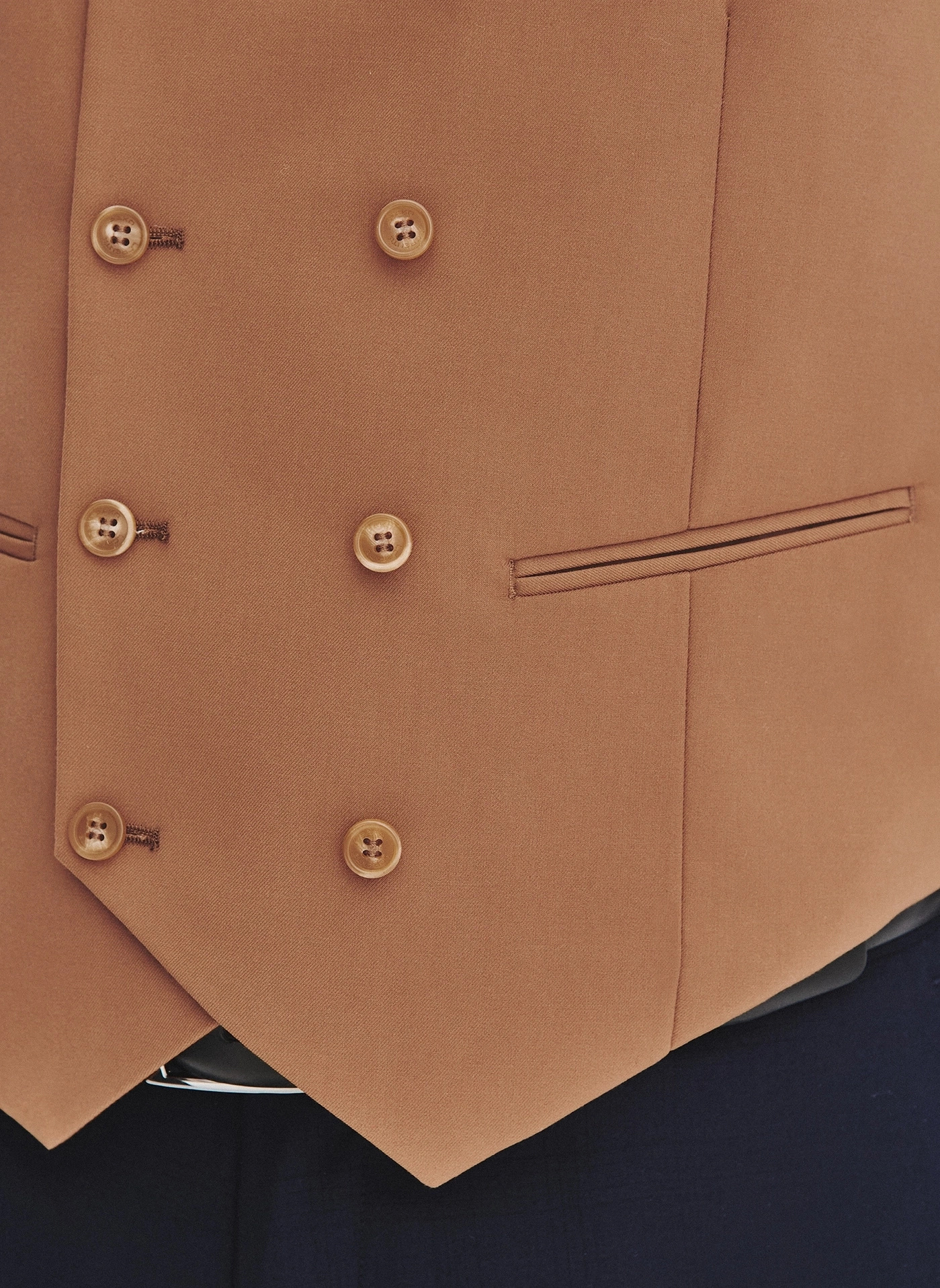 PAKO LORENTE - Ruda dwurzędowa kamizelka męska - Pako Lorente