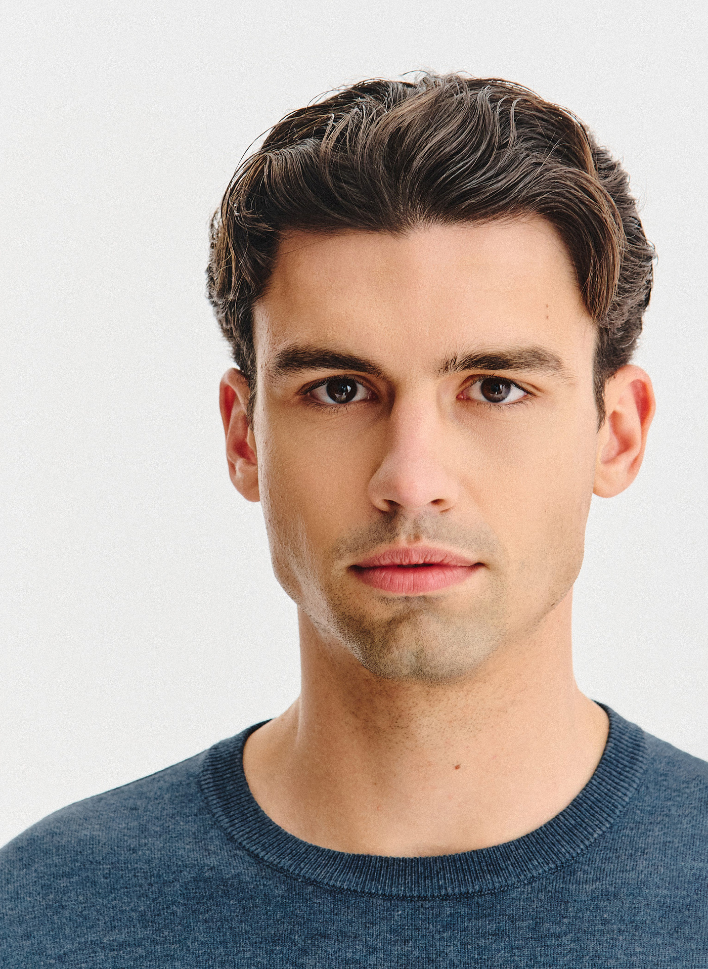 Granatowy sweter męski o-neck - Pako Lorente