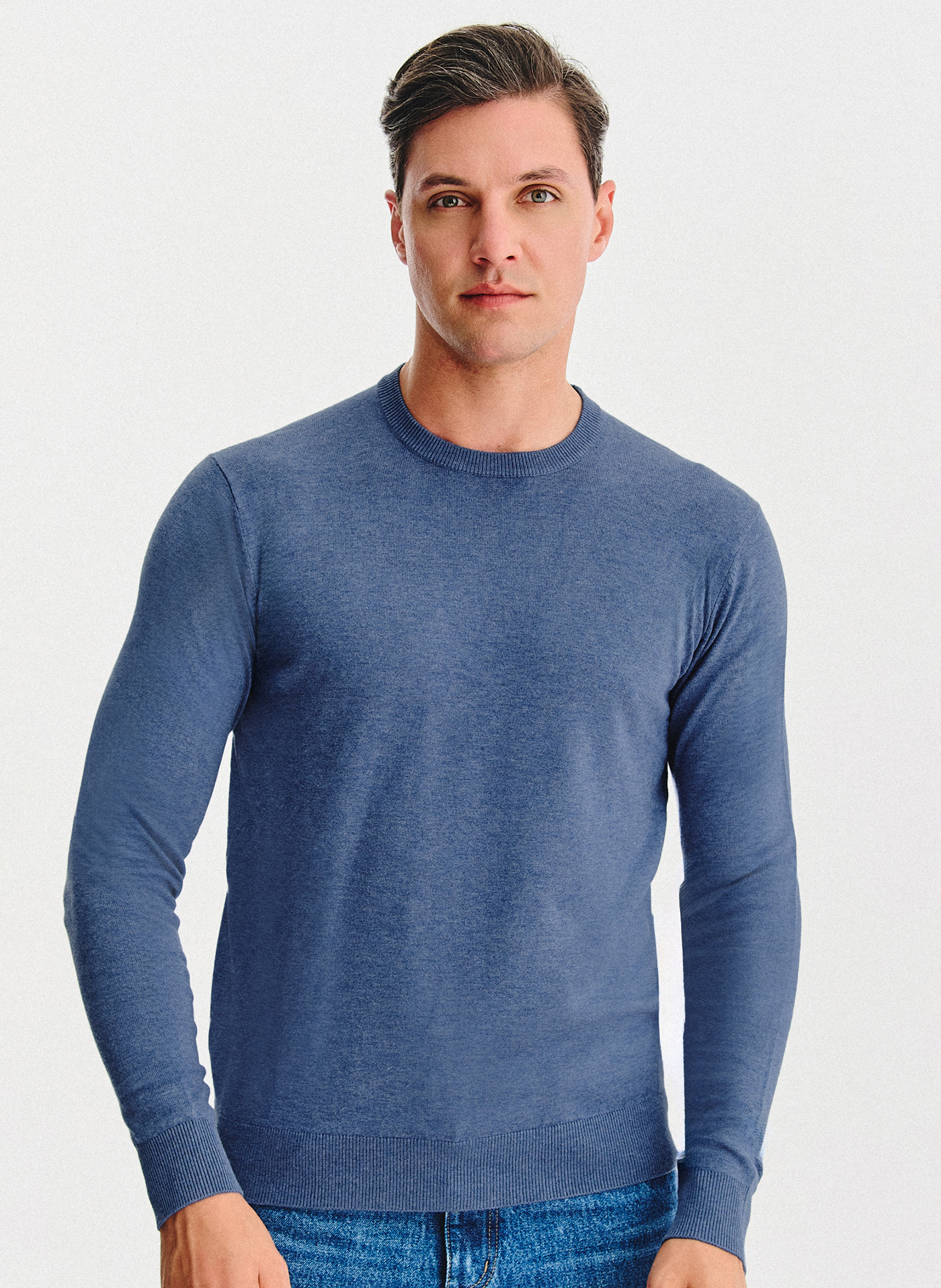 Niebieski sweter męski - Pako Lorente