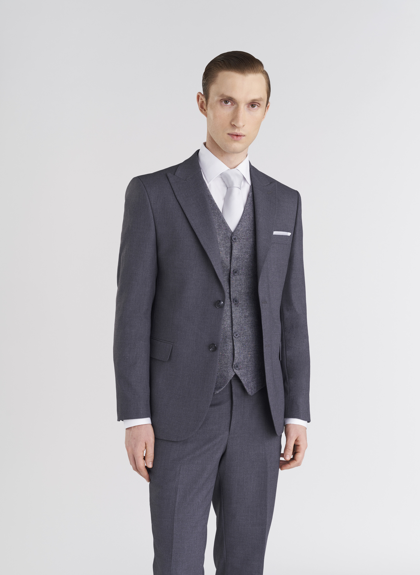 Szare eleganckie spodnie męskie - Pako Lorente