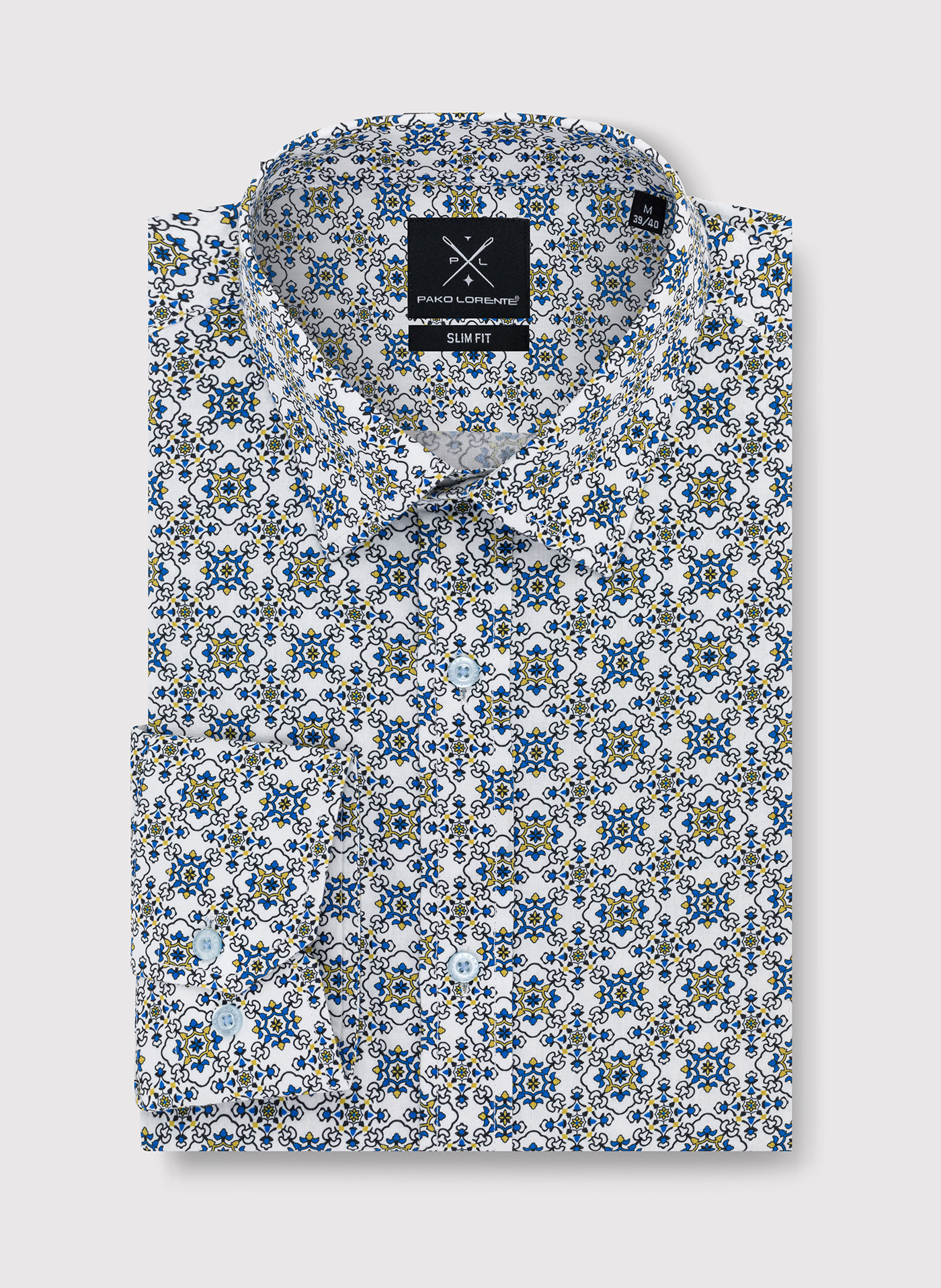 Koszula w kolorze białym w oryginalny wzór - Pako Lorente