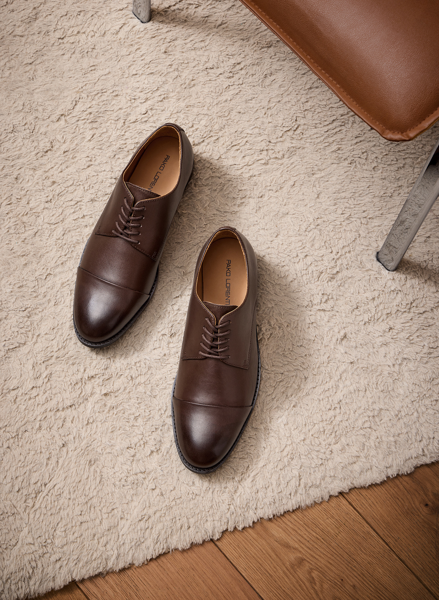 Brązowe eleganckie buty męskie - Pako Lorente