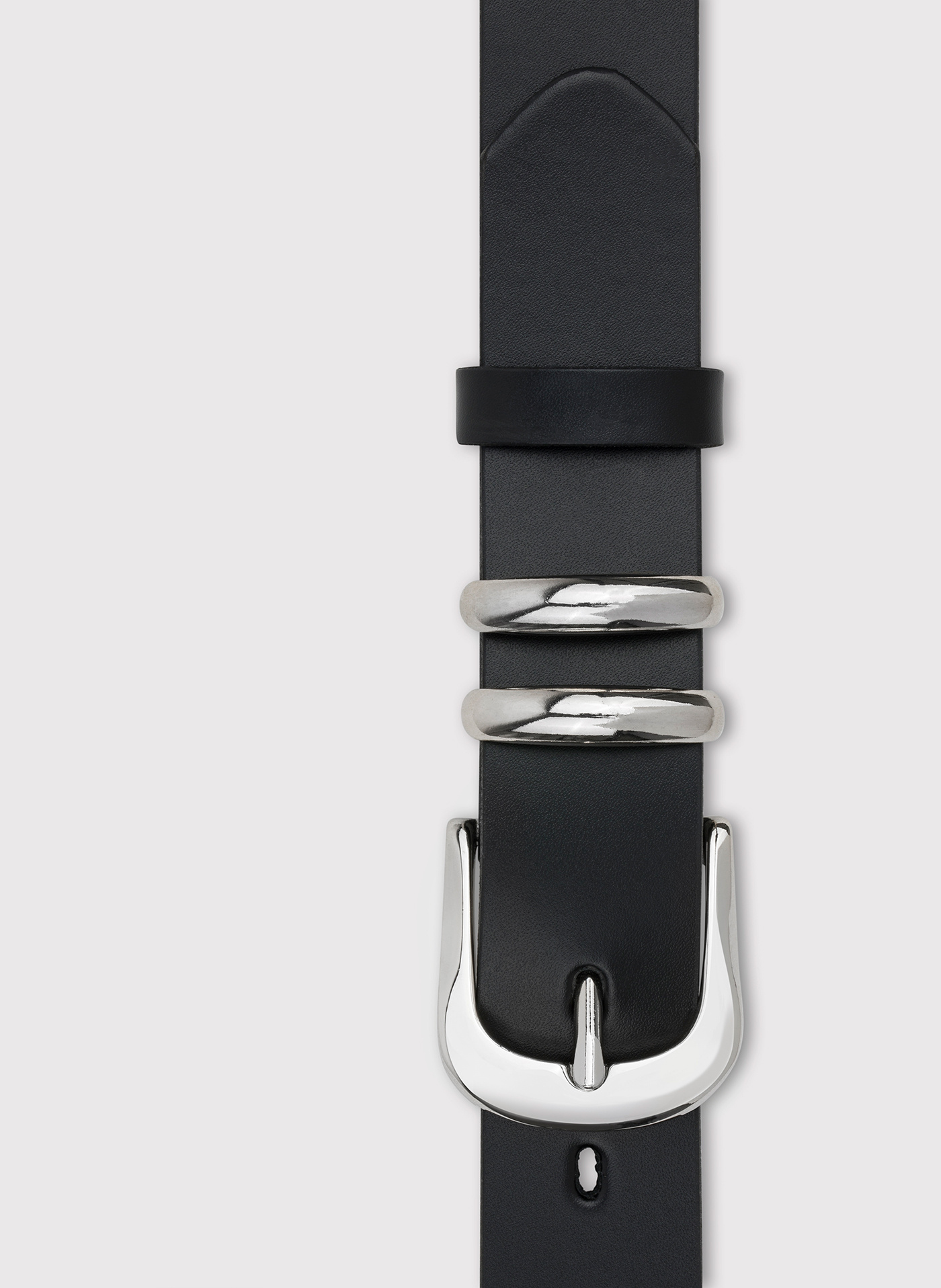 Skórzany pasek męski z metalową klamrą - Pako Lorente