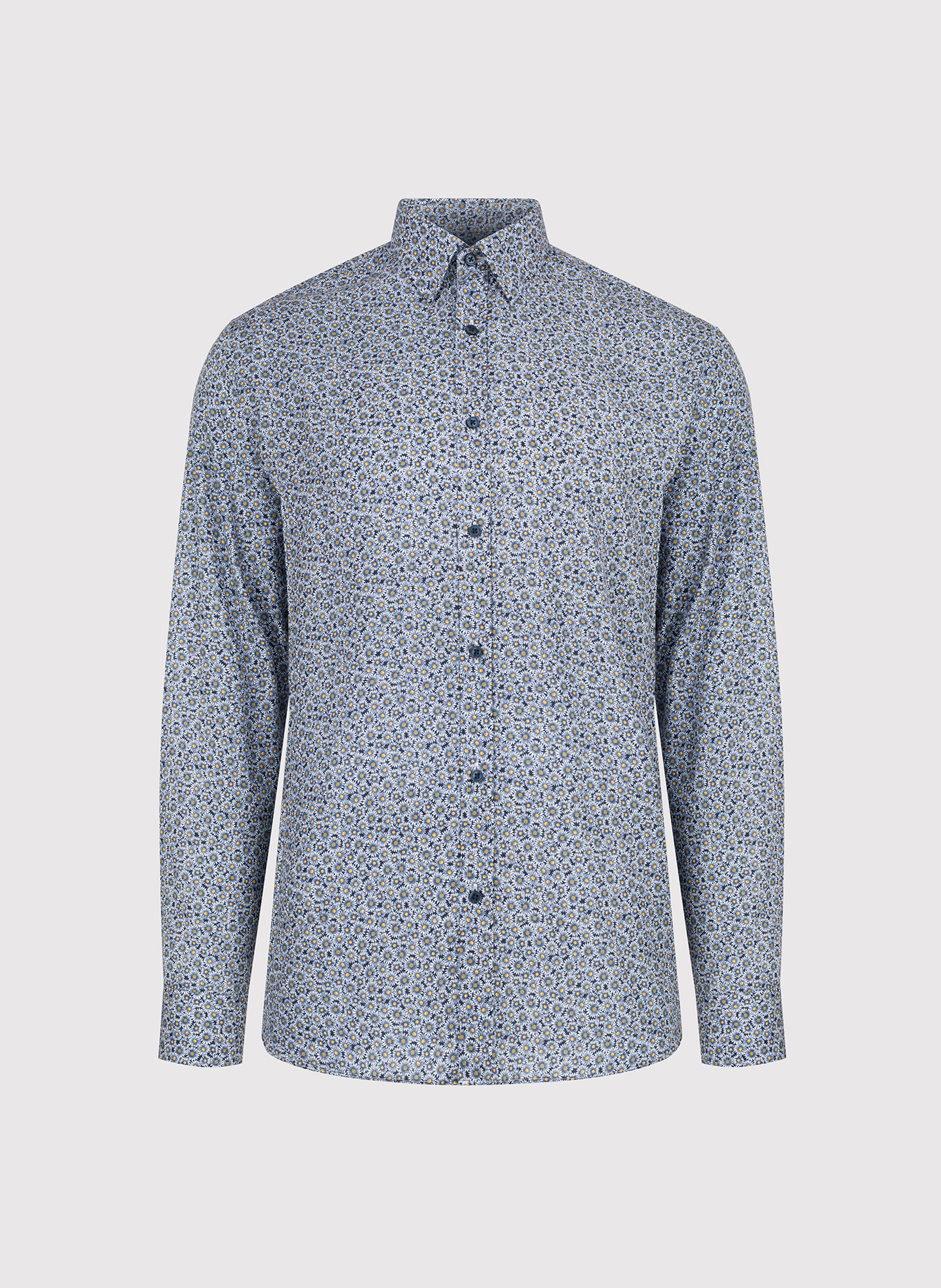 PAKO LORENTE - Granatowa koszula męska w kwiaty - Pako Lorente