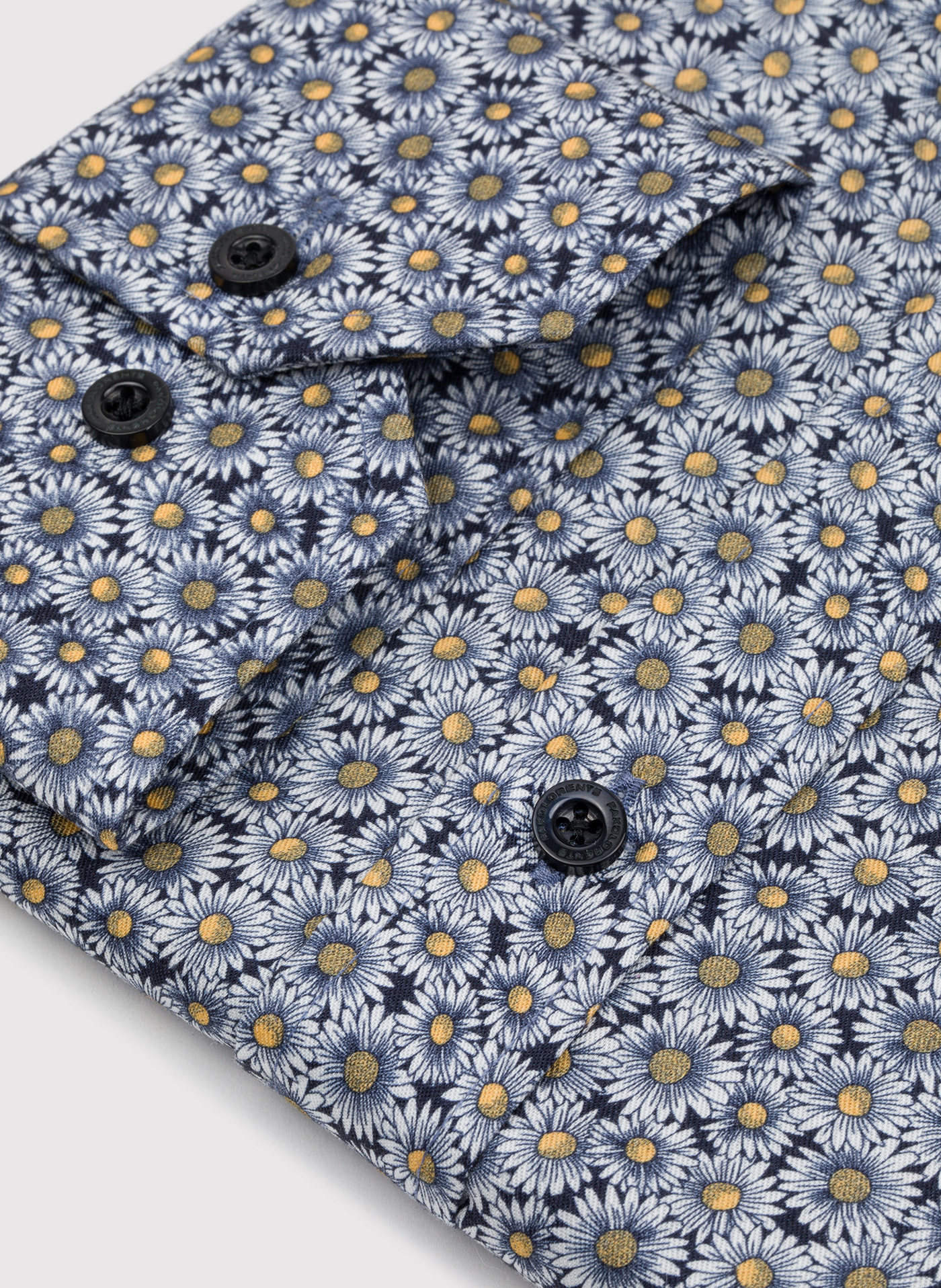 PAKO LORENTE - Granatowa koszula męska w kwiaty - Pako Lorente