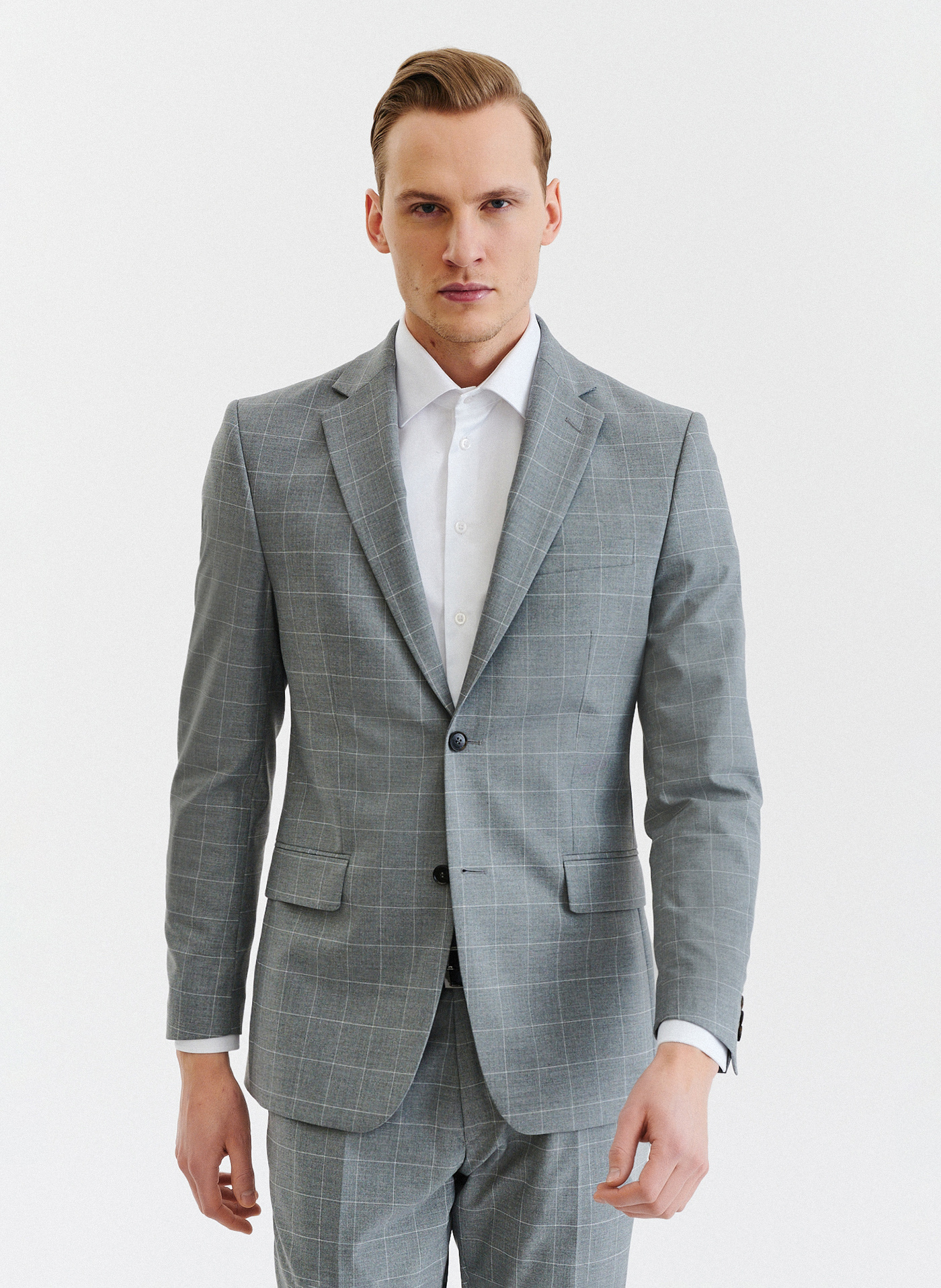 Szara marynarka garniturowa z wełną - Pako Lorente