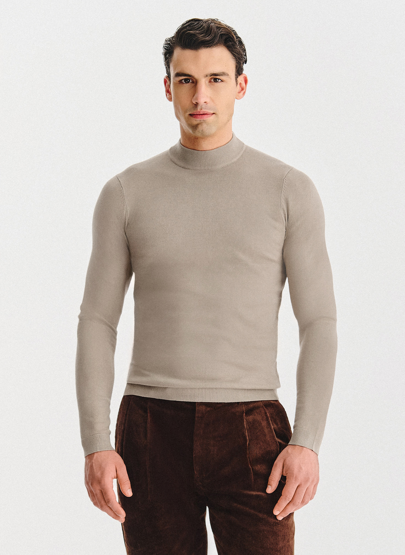 Beżowy półgolf męski - Pako Lorente