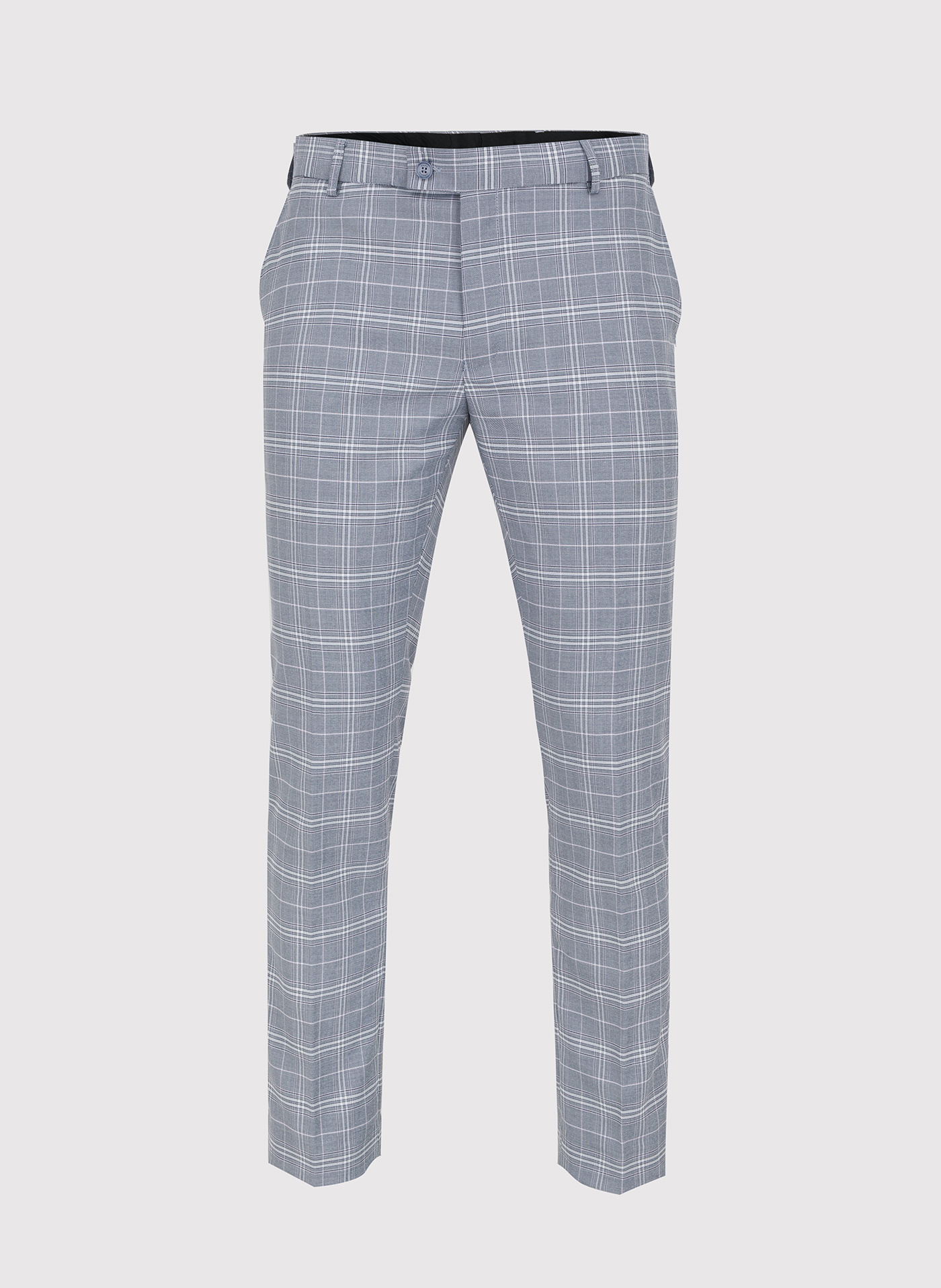 Szare spodnie garniturowe w kratkę P22SF-6G-005-N-S - Pako Lorente