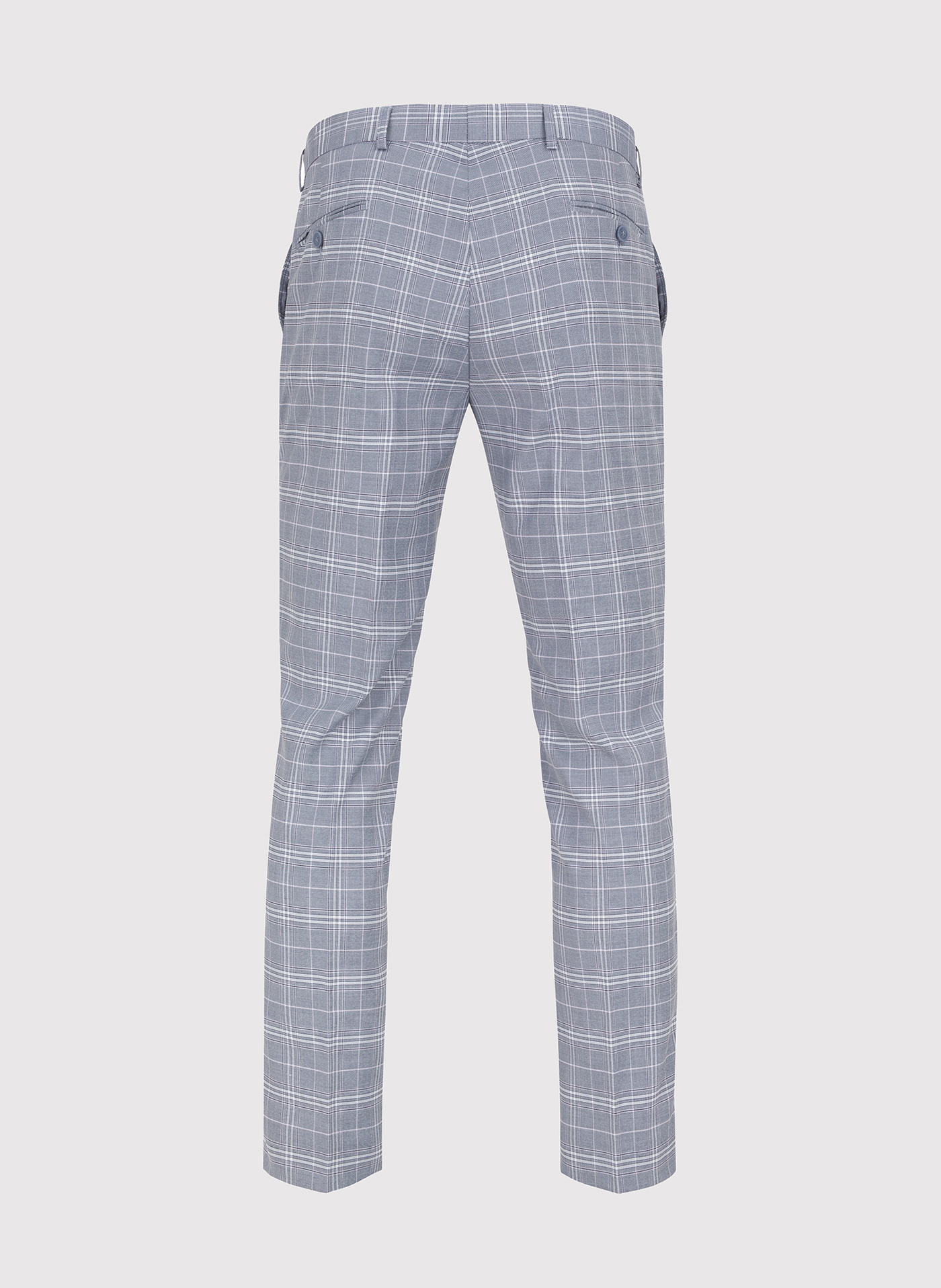 Szare spodnie garniturowe w kratkę P22SF-6G-005-N-S - Pako Lorente