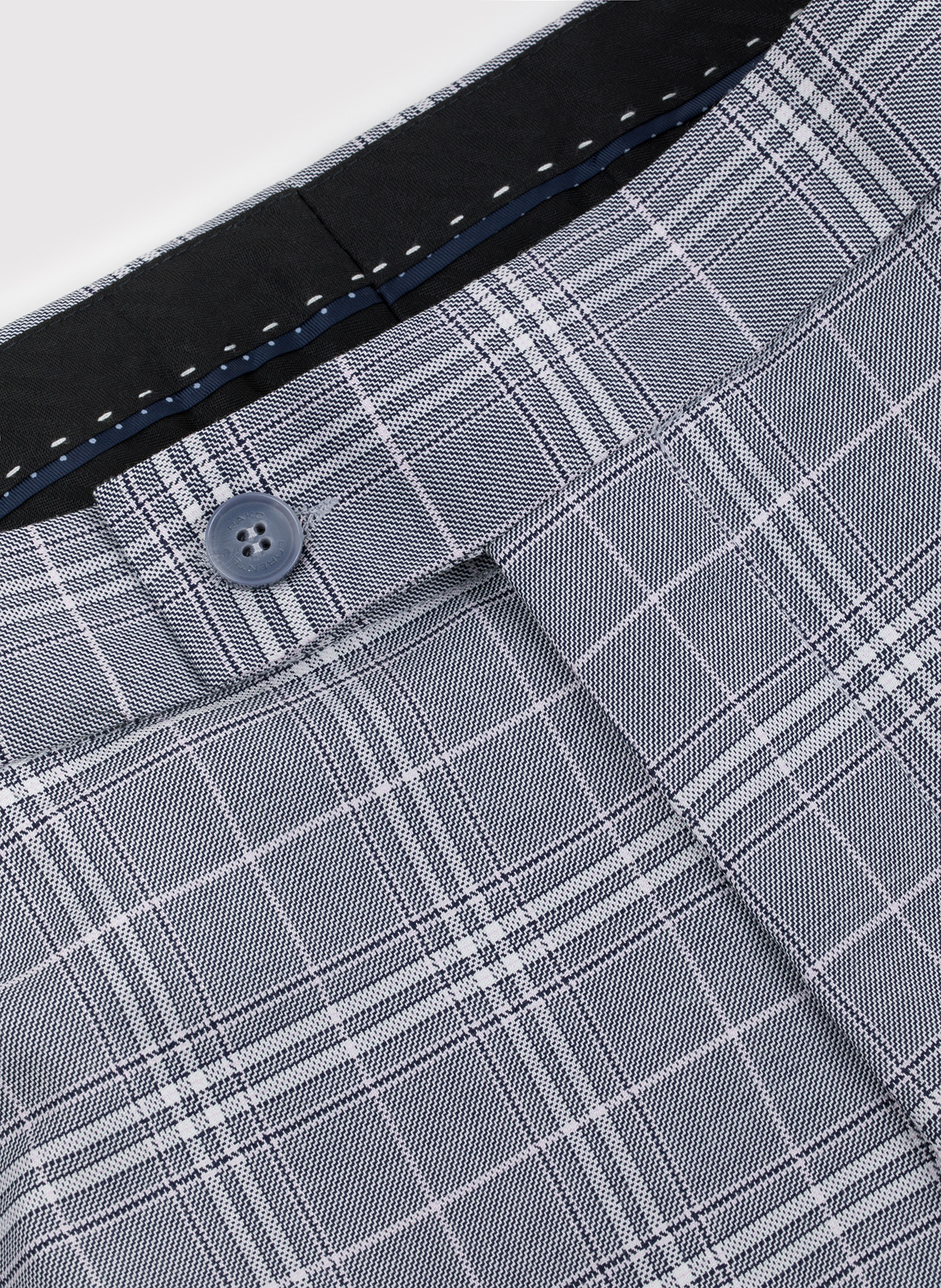 Szare spodnie garniturowe w kratkę P22SF-6G-005-N-S - Pako Lorente