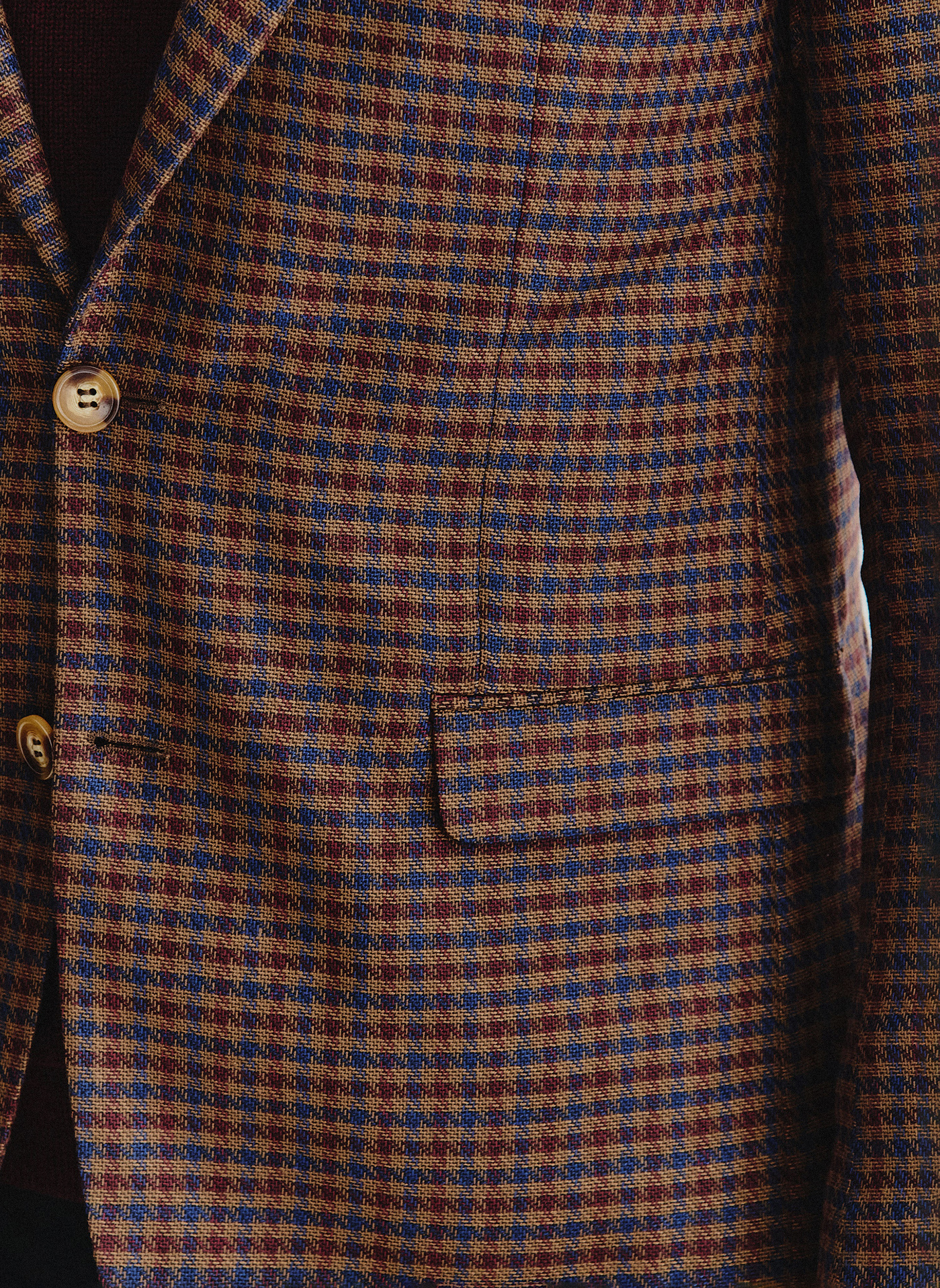 Brązowa marynarka w drobną kratę - Pako Lorente