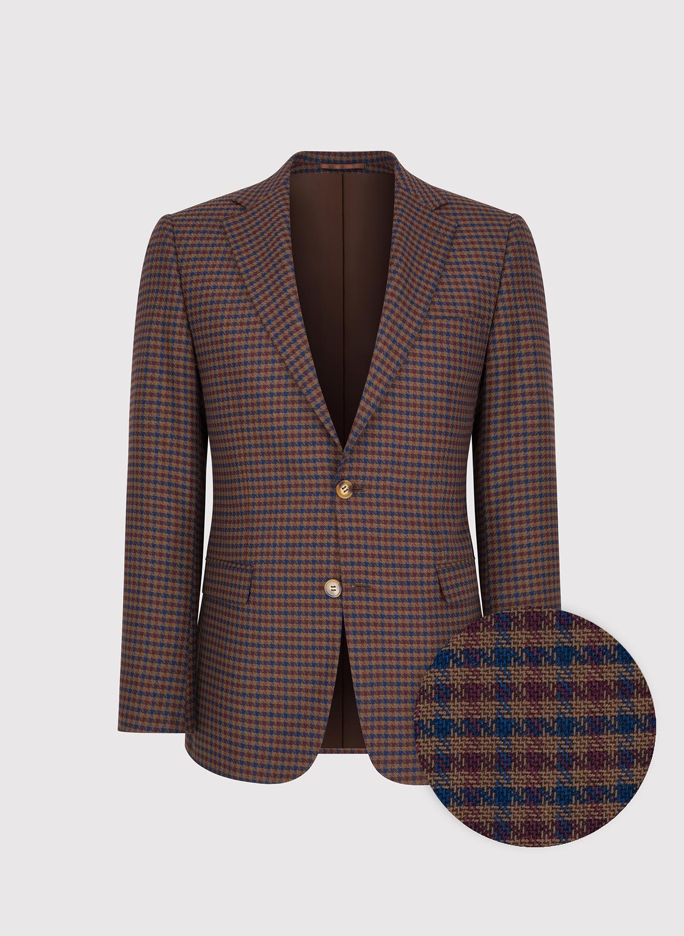 Brązowa marynarka w drobną kratę - Pako Lorente