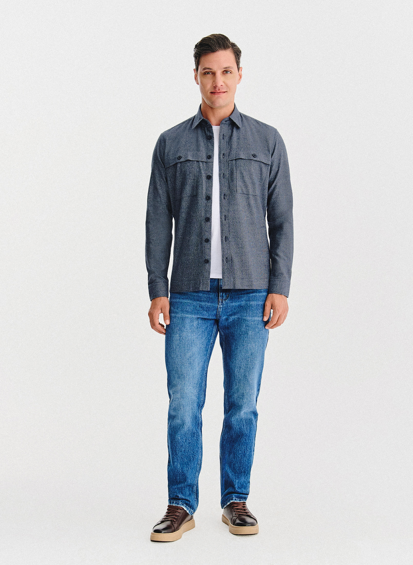 PAKO LORENTE - Granatowa koszula overshirt - Pako Lorente