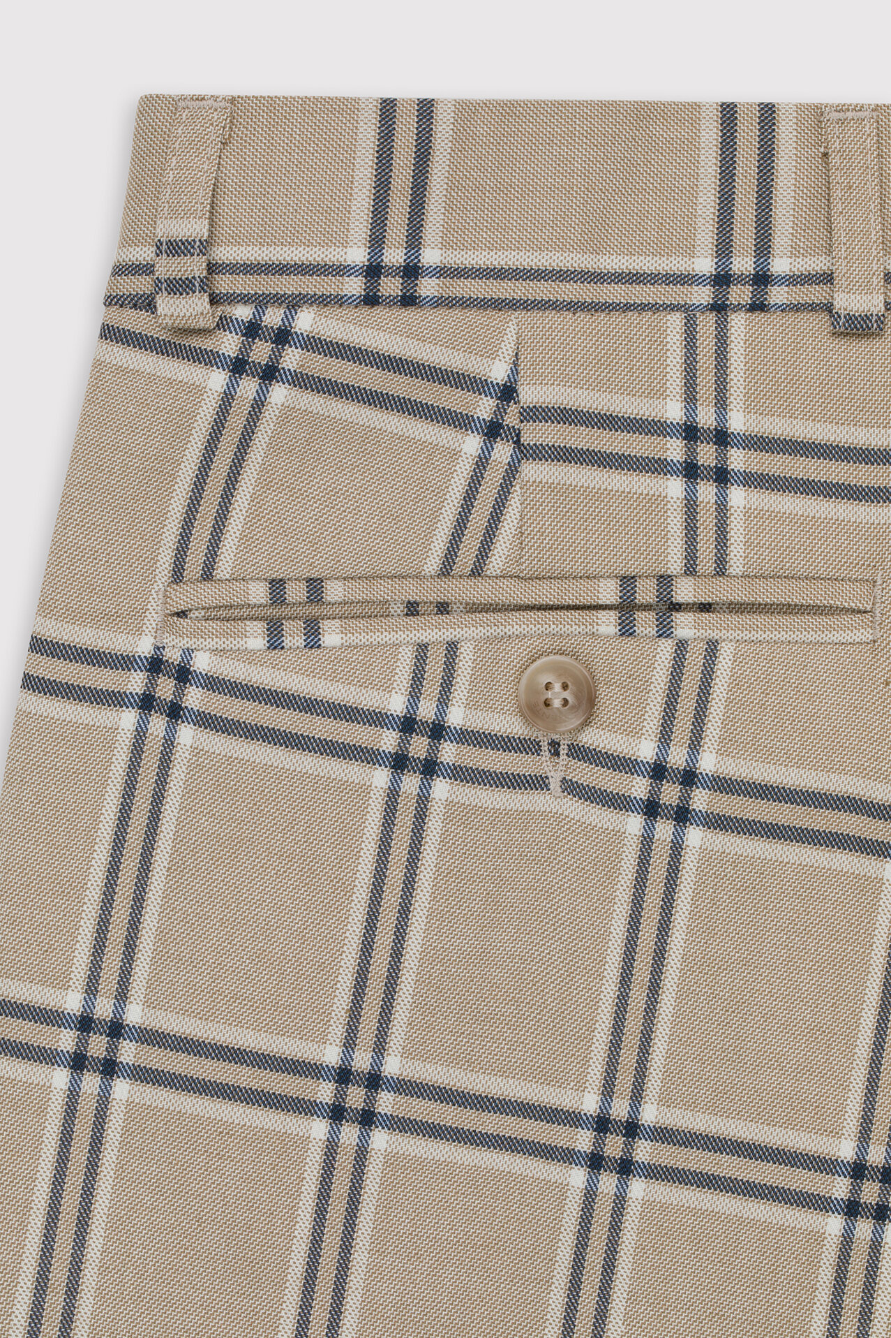 Spodnie garniturowe w kolorze beżowym w kratę - Pako Lorente